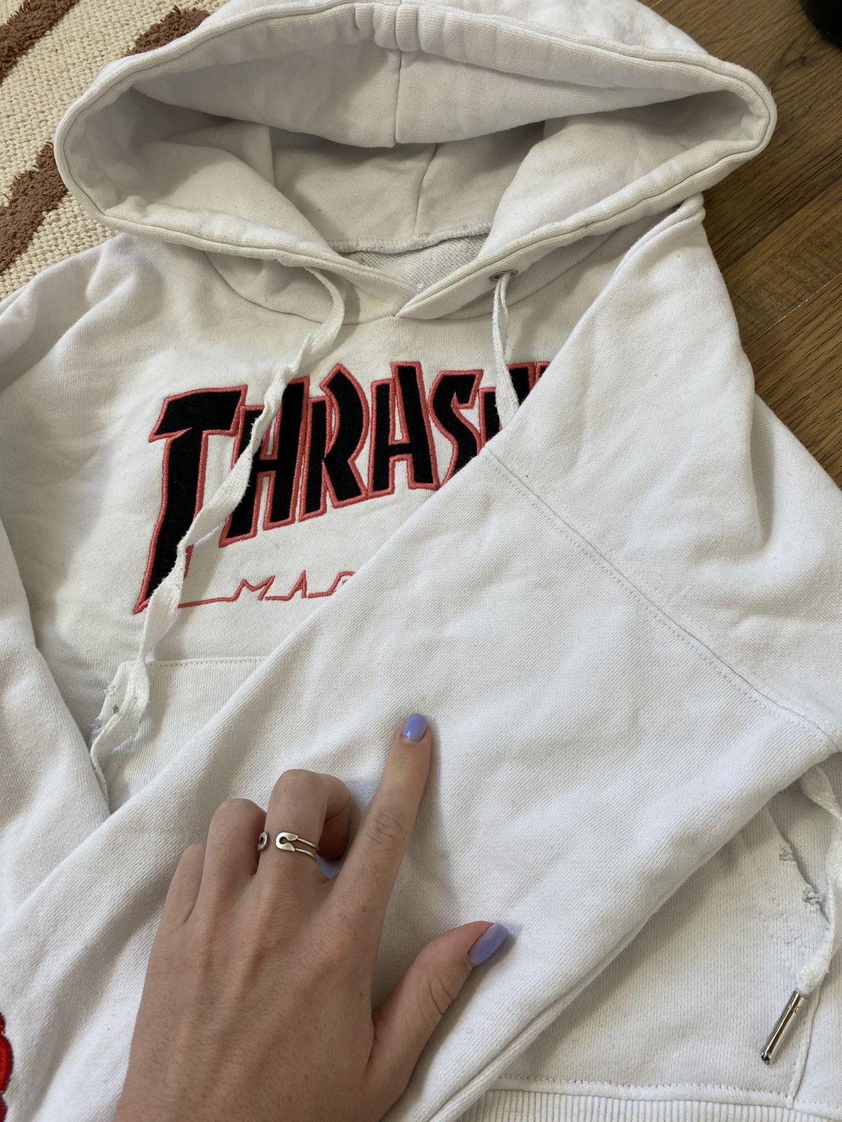 Thrasher TRASHER CROPED WMNS DISTRESSED HODIE Size S / US 4 / IT 40 - 5 Thumbnail