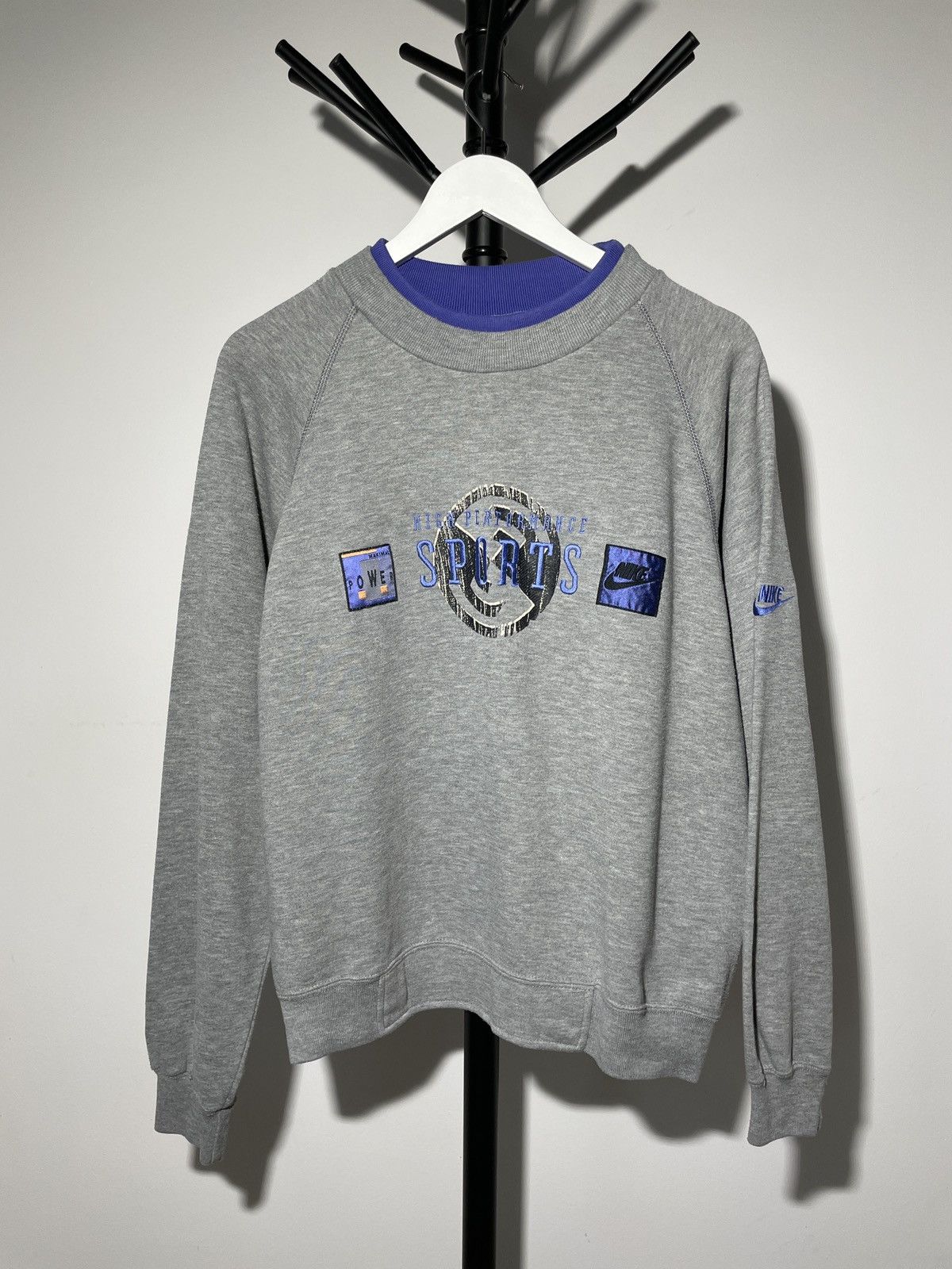 Nike × Vintage VTG 90s Nike High Performance Sports Y2K RARE Sweatshirt Size US M / EU 48-50 / 2 - 1 Thumbnail