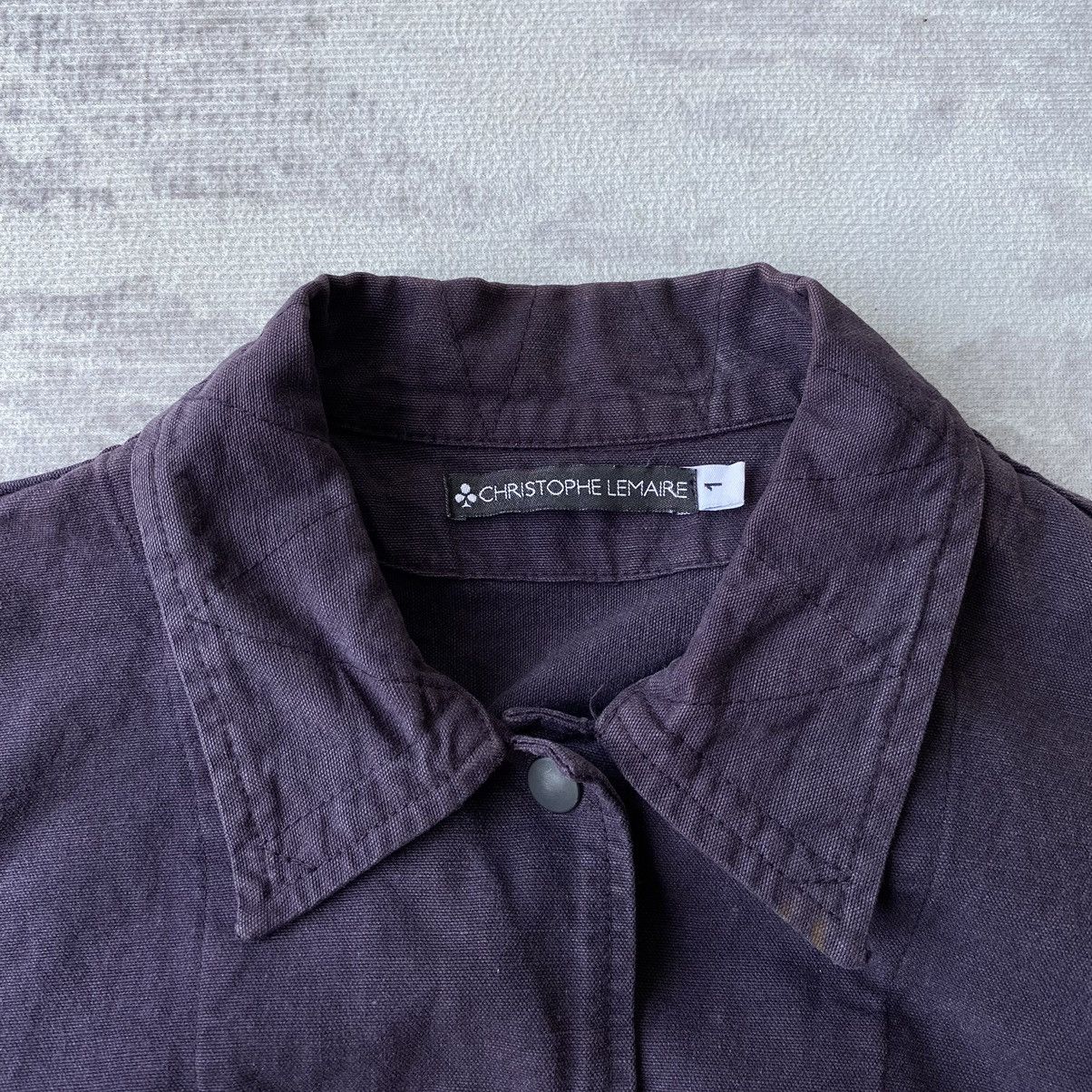 Christophe Lemaire × Lemaire Christophe Lemaire Purple Canvas Blazer Size S / US 4 / IT 40 - 3 Thumbnail