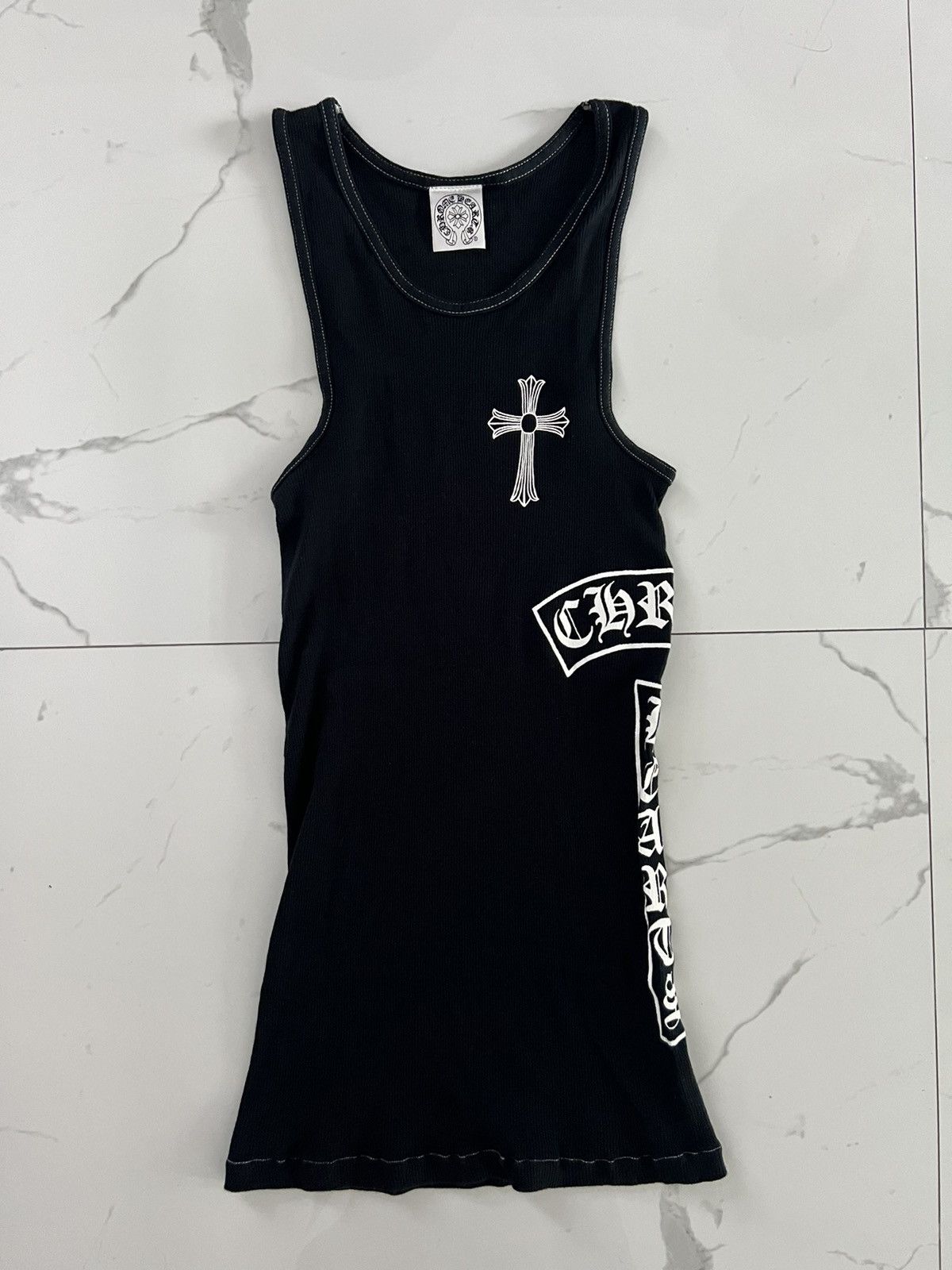 Chrome Hearts RARE Chrome Hearts Cross T Bar Side Logo Thermal Tank Top Grailed