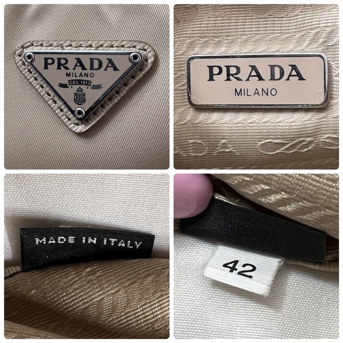 Prada Prada Re-edition 2005 Re-nylon Mini Nude Shoulder Bag Purse Size ONE SIZE - 8 Thumbnail