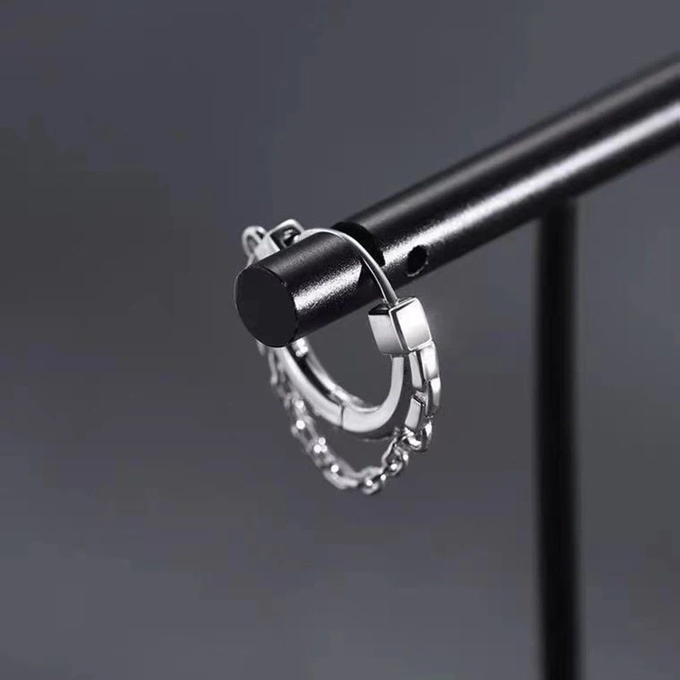 Jewelry Silver Plated Chain Earring Size ONE SIZE - 4 Thumbnail