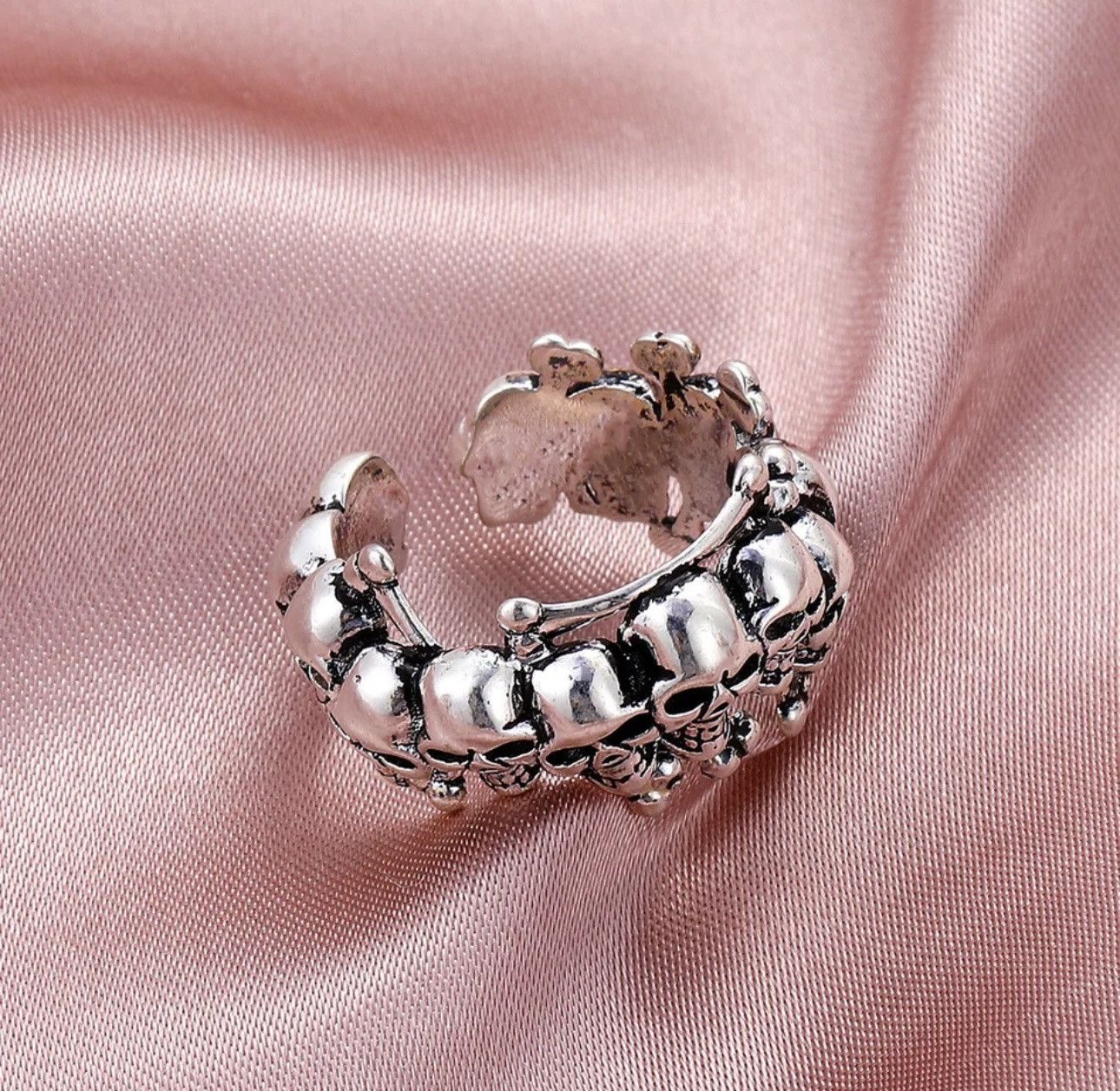 Other Mini Skulls Adjustable Punk Gothic Retro Unisex Ring Size ONE SIZE - 3 Thumbnail