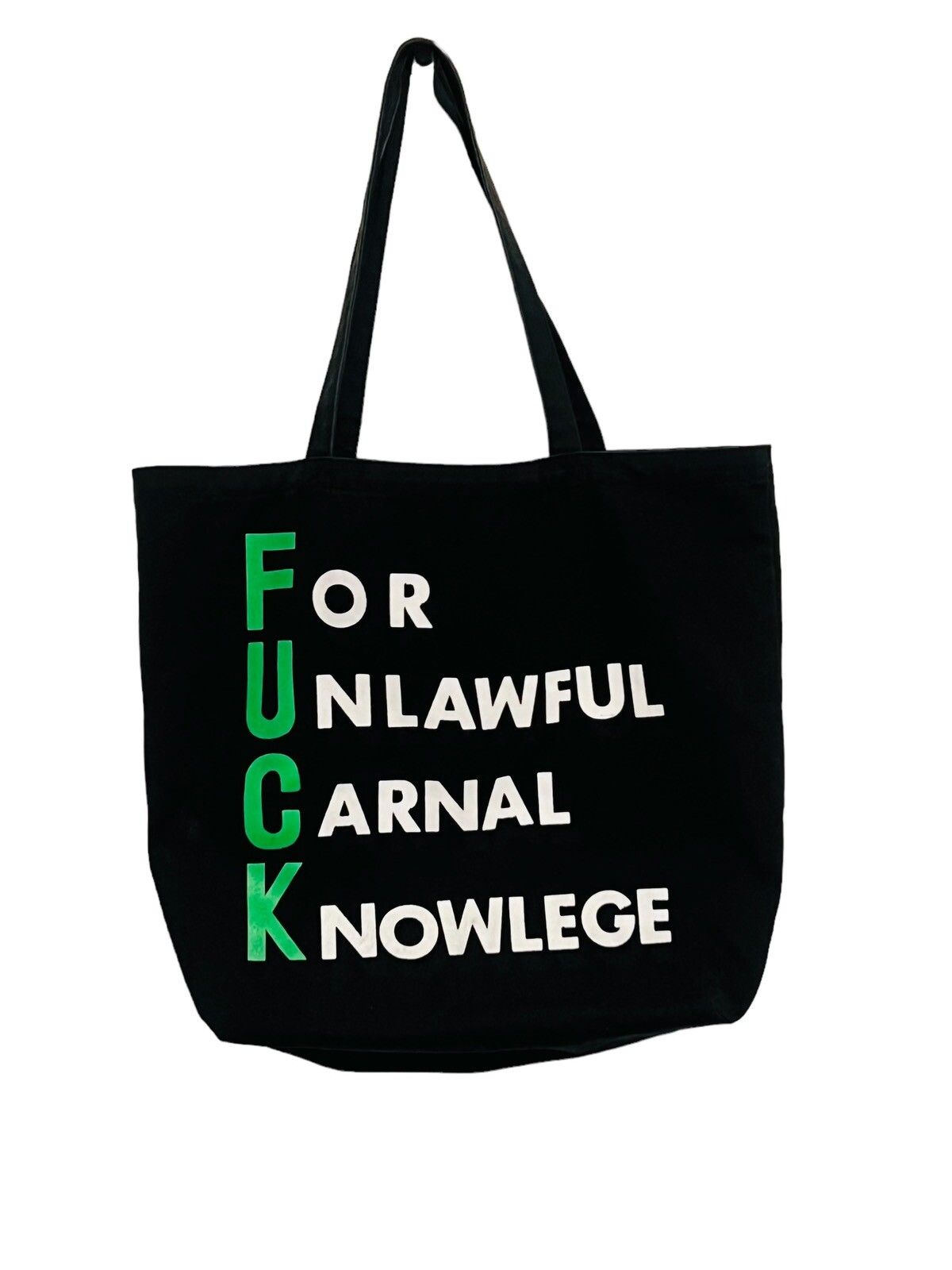 Pre-owned Undercover F.u.c.k Tote Bag For Unlawful Carnal Knowledge Fuck In Black