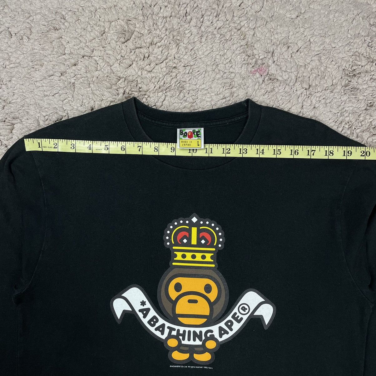 Bape Baby Milo Crown L/S Tee Size US L / EU 52-54 / 3 - 15 Thumbnail