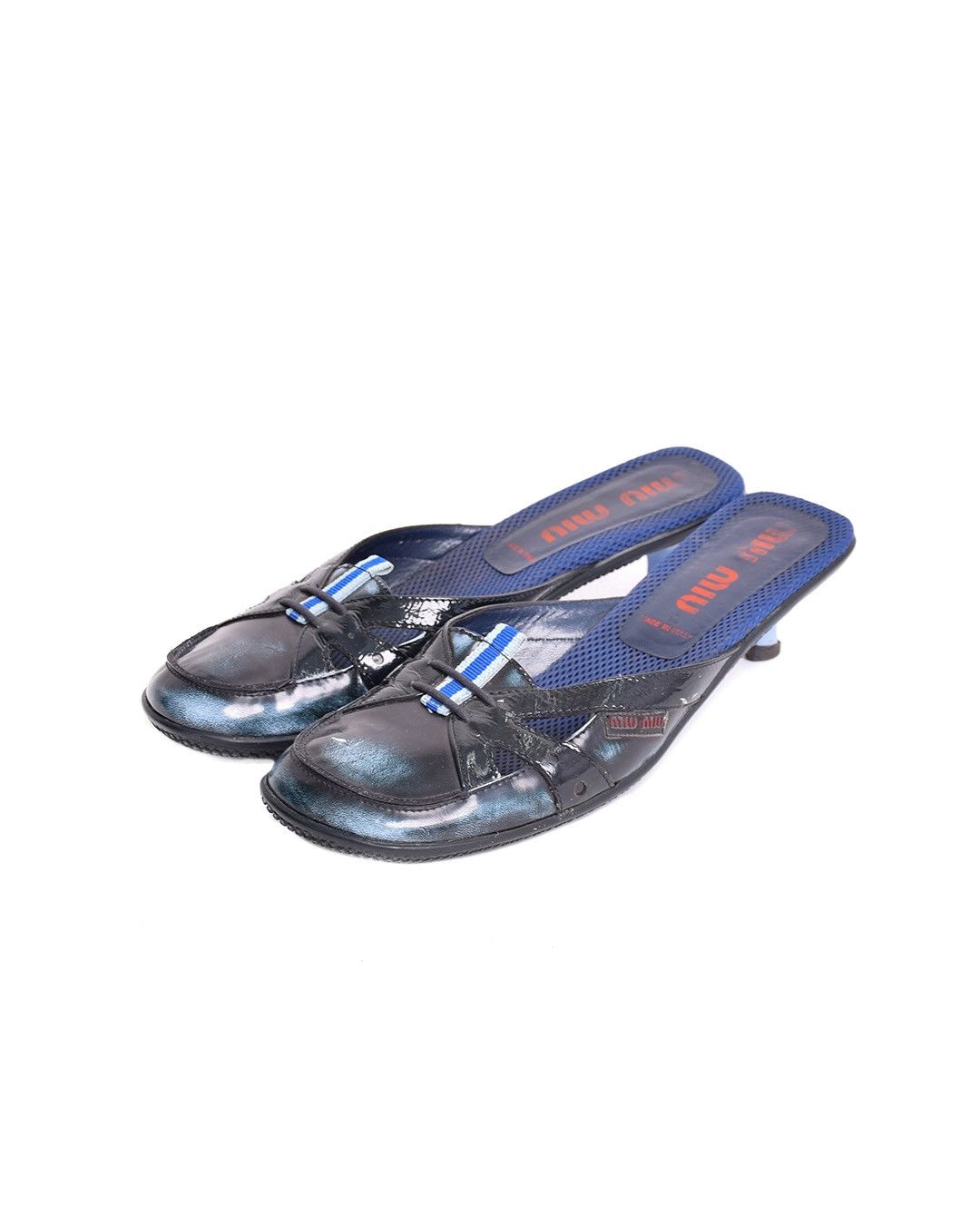Miu Miu Miu Miu S/S2000 Mules "Worn Out Leather" Effect Size US 9 / IT 39 - 1 Thumbnail