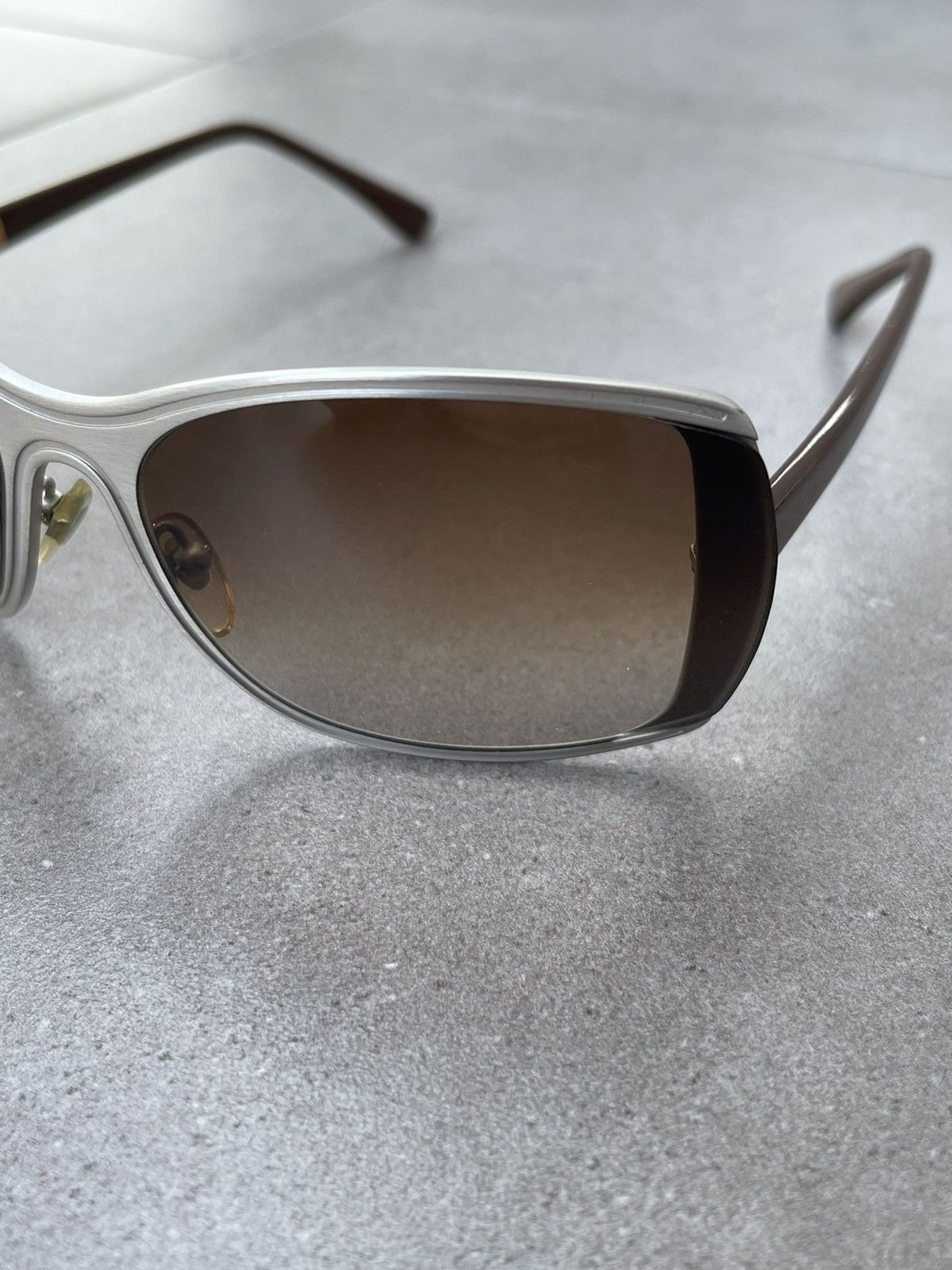 Marni Marni MA044 03 Silver Brown Round Square Sunglasses Size ONE SIZE - 2 Thumbnail