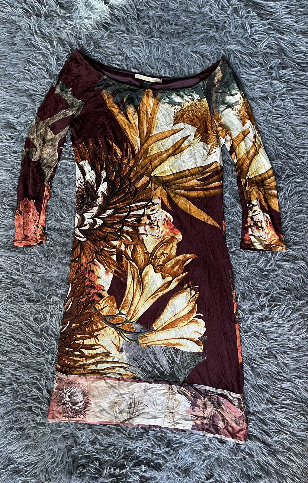 Cavalli Class × Just Cavalli × Roberto Cavalli 🐯Roberto Cavalli Class 90s vintage hidden tiger signed dress Size XL / US 12-14 / IT 48-50 - 1 Thumbnail