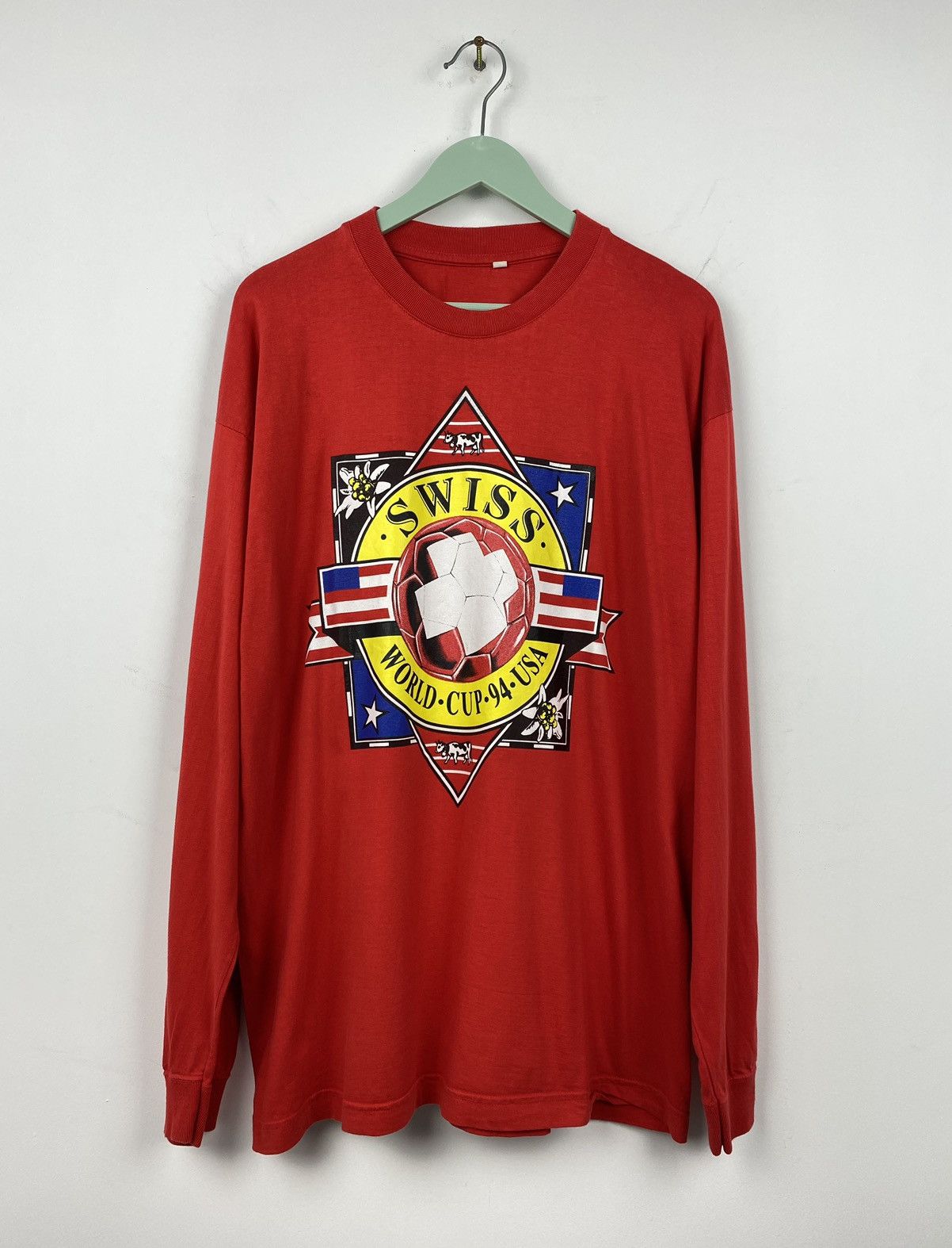 Vintage Vintage Switzerland 1994 Shirt Soccer USA England Italy Size US XL / EU 56 / 4 - 1 Thumbnail
