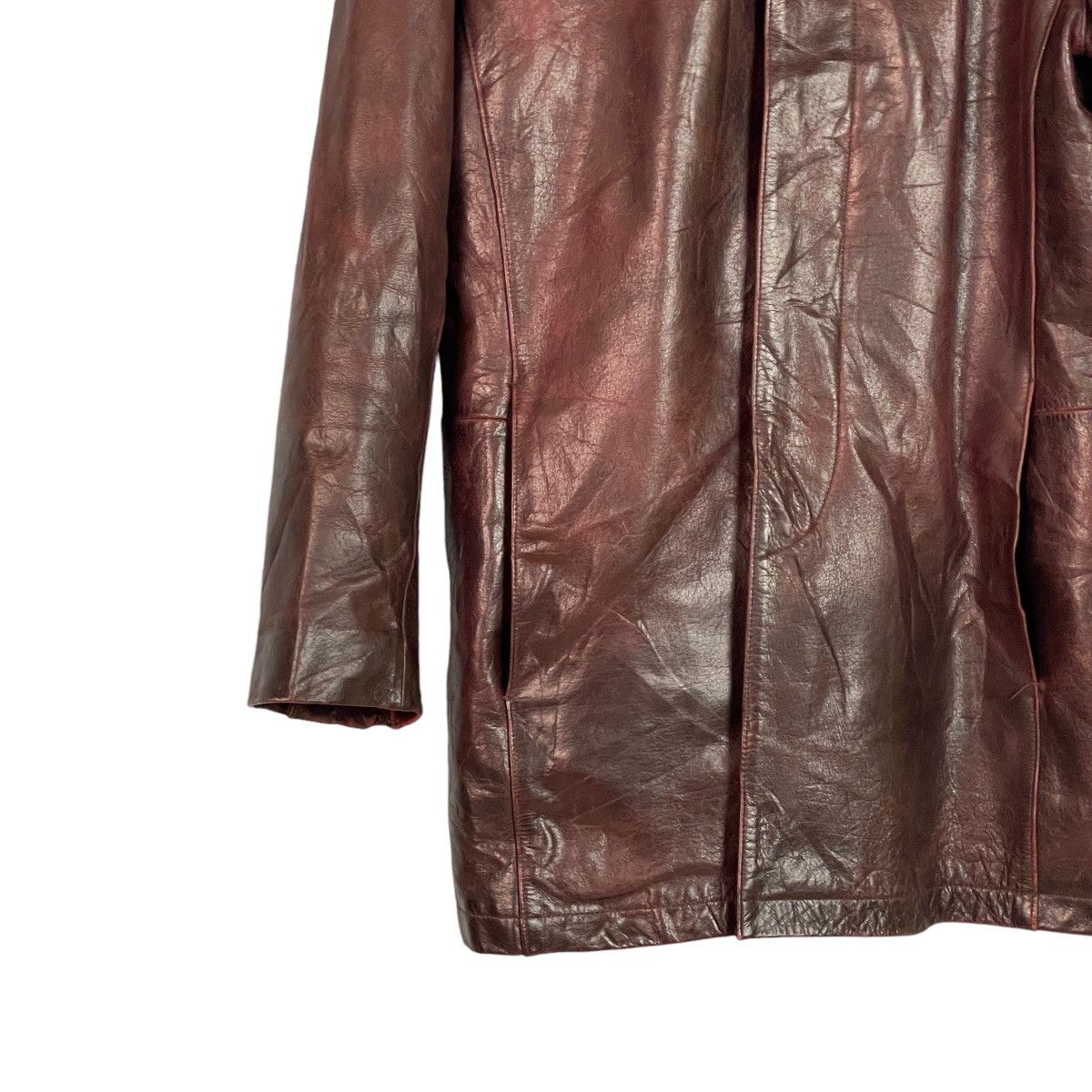 Genuine Leather The Suit Company Cowhide Leather Long Jacket Size US L / EU 52-54 / 3 - 2 Thumbnail