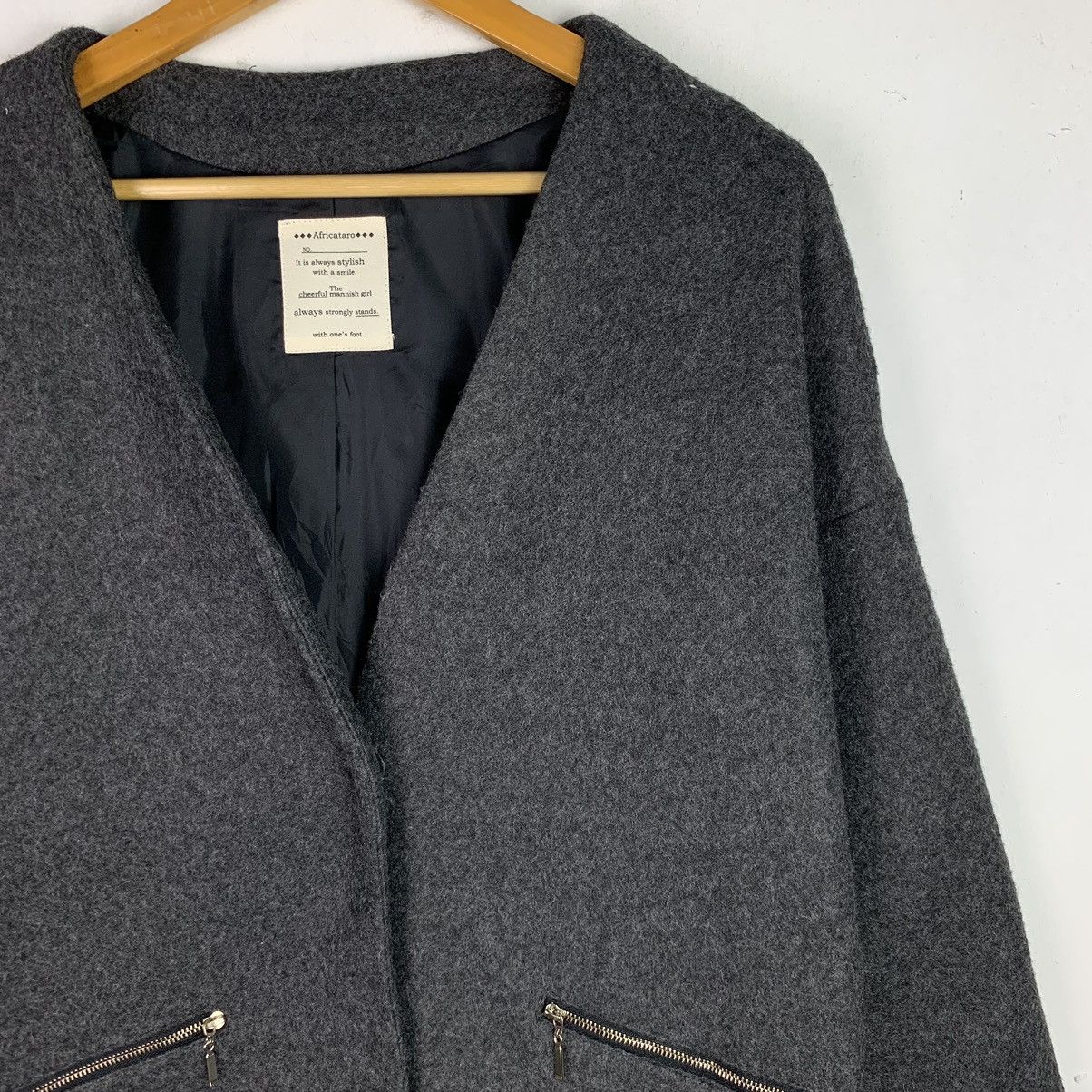 Japanese Brand × Vintage Vintage Japanese Brand Wool coat jacket Size US XL / EU 56 / 4 - 6 Thumbnail