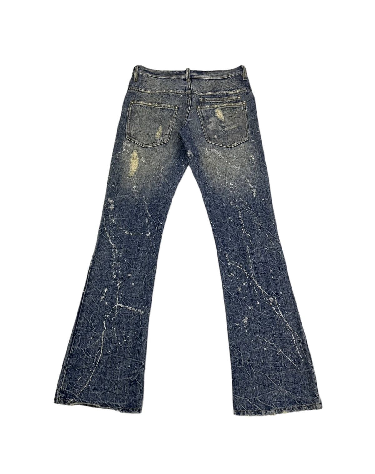 If Six Was Nine Midas Japan Flare Distressed Jeans Hysteric Style Size US 30 / EU 46 - 6 Thumbnail