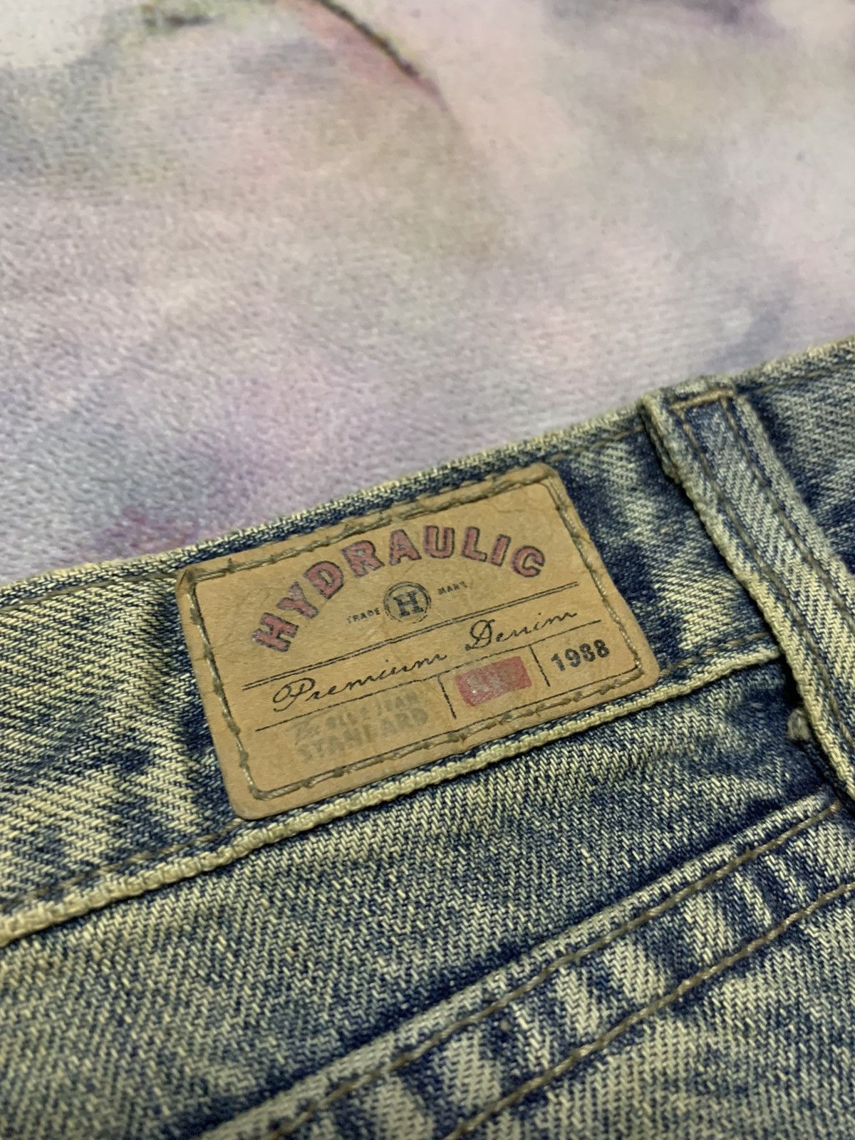Hysteric Glamour Flare Japanese Brand HYDRAULIC Mud Washed Denim Size US 33 - 8 Thumbnail