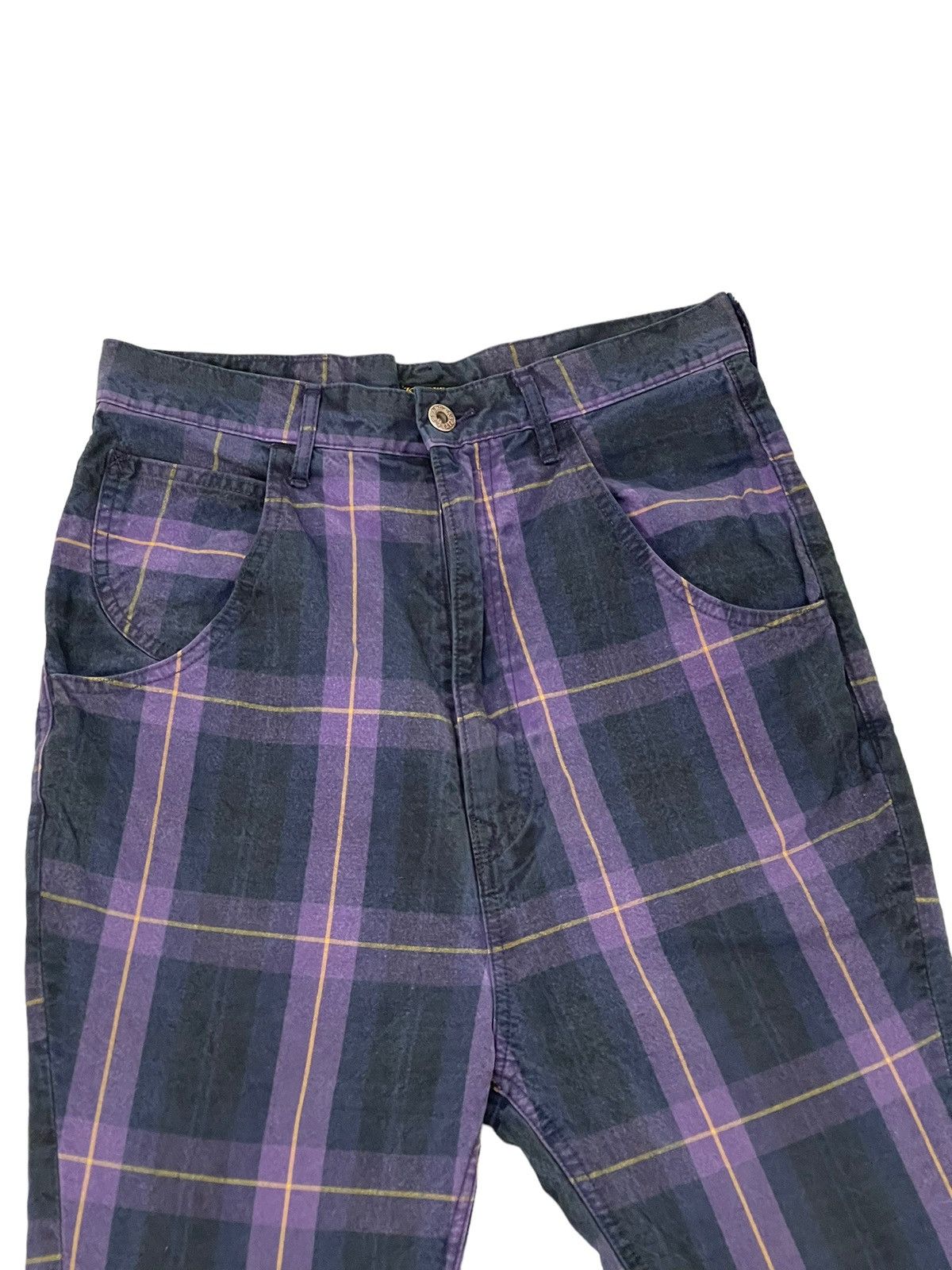 Japanese Brand Drop Croth Kapital Check Pant Slim 5🟦8 Size US 28 / EU 44 - 16 Thumbnail