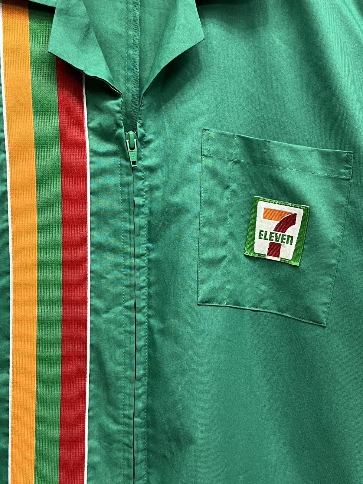 Comme des Garcons 🇯🇵7e🔥Vtg 7-Eleven Japan’s Worker Poly-Cotton Zipper Shirt Size US M / EU 48-50 / 2 - 4 Thumbnail