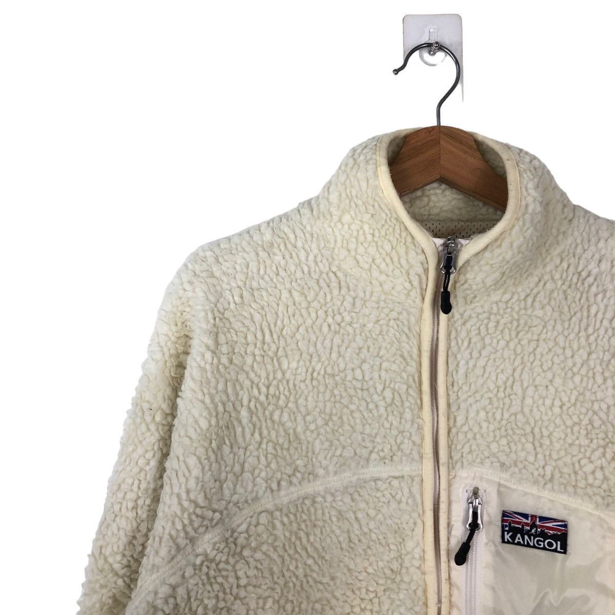 Japanese Brand VINTAGE DIP PILE SHERPA FLEECE JACKET KANGOL USA Size US S / EU 44-46 / 1 - 6 Thumbnail
