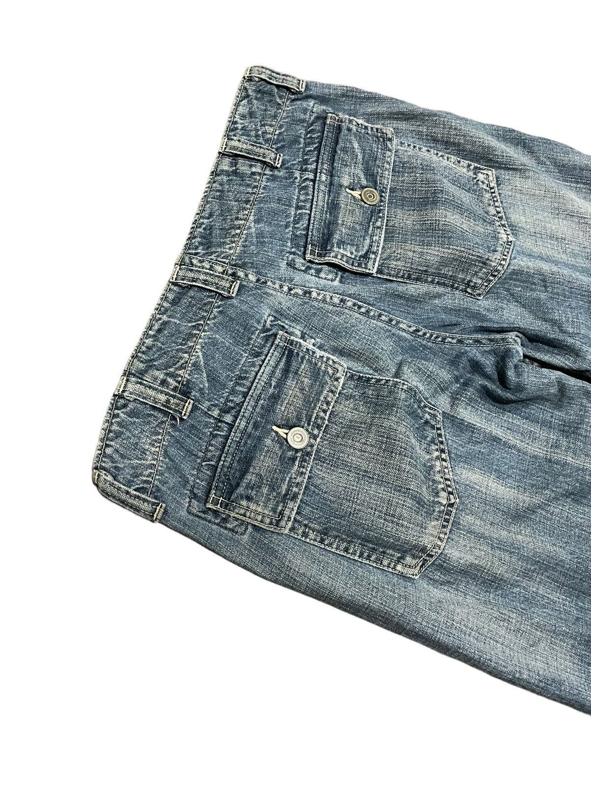 Japanese Brand × Johnbull John Bull 90s Distressed Fatigue Baker Army Style Jeans Size US 30 / EU 46 - 10 Thumbnail