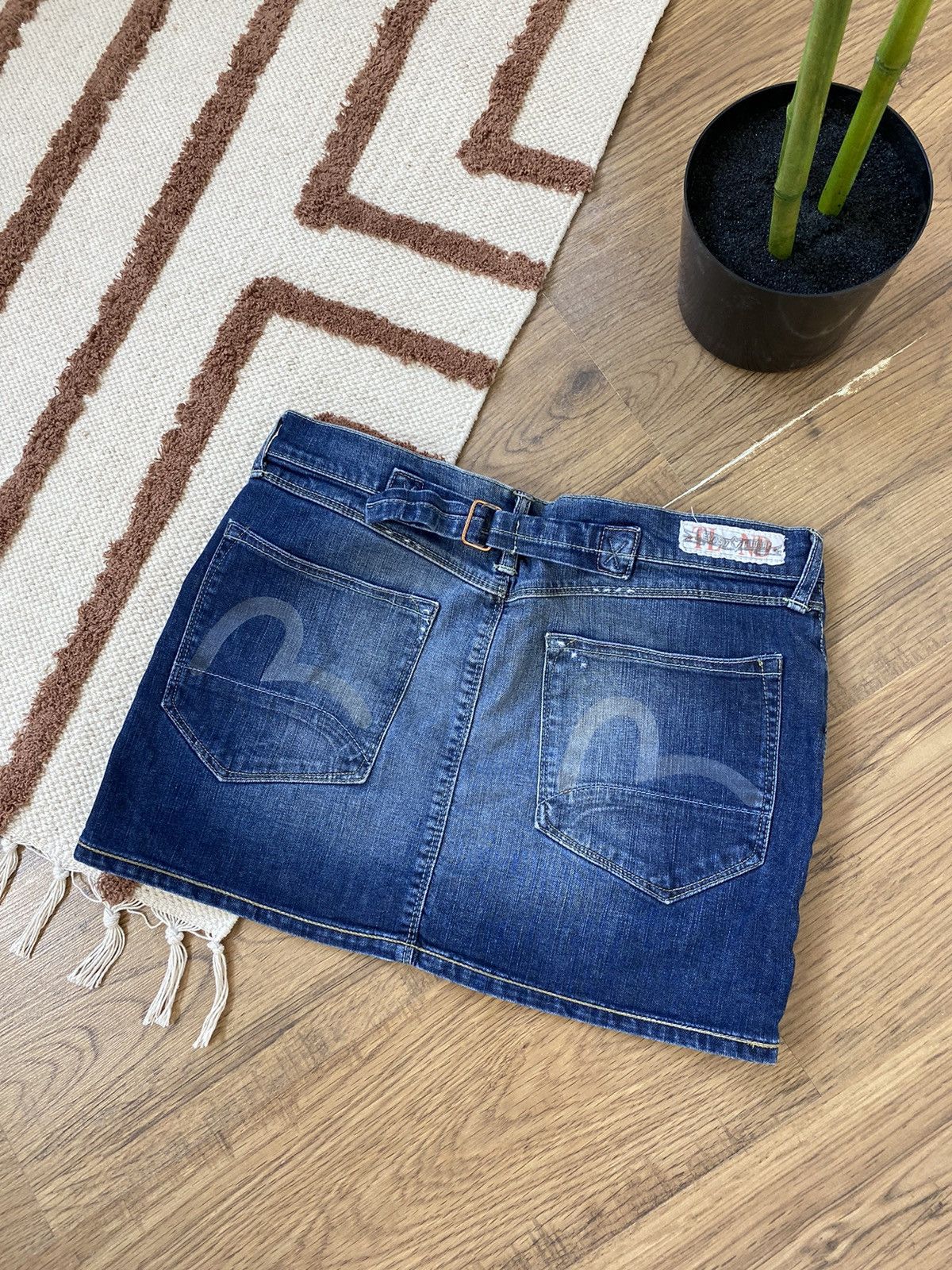 Evisu × Puma EVISU x PUMA - RARE JEANS MINI SKIRT Size 32" / US 10 / IT 46 - 2 Thumbnail