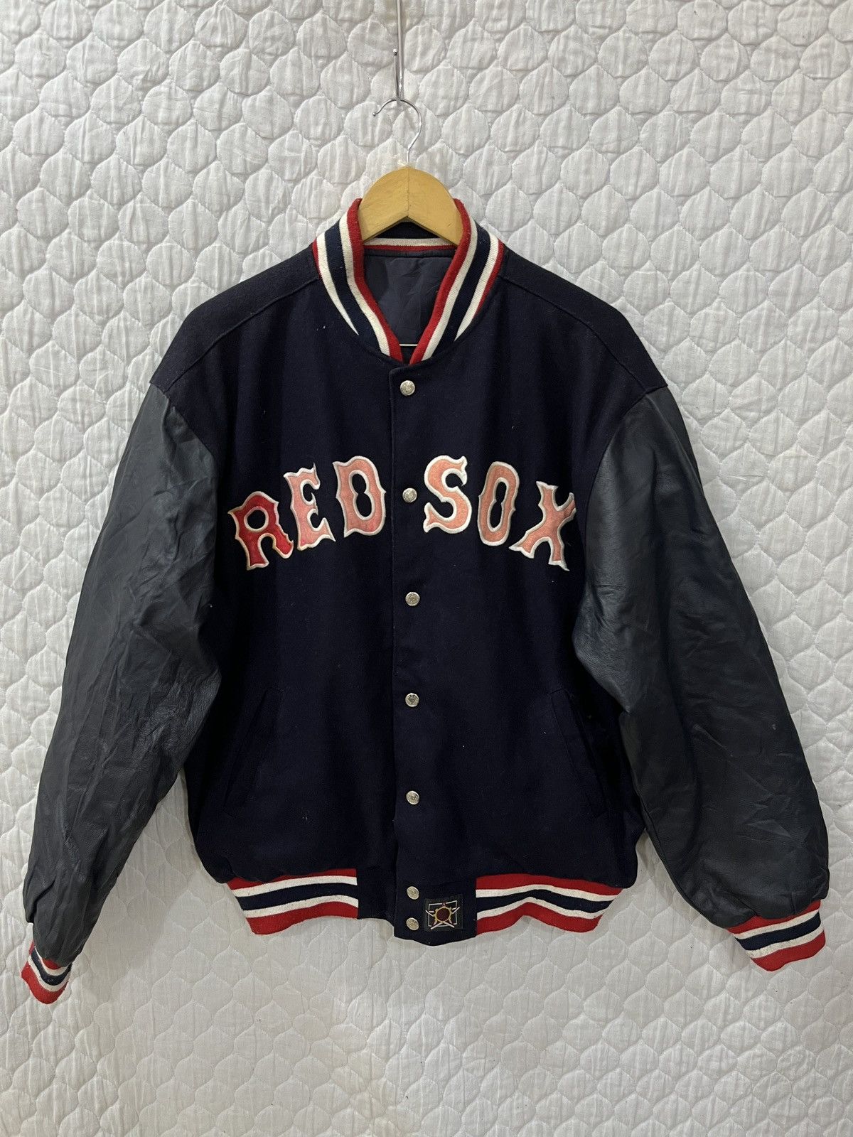 Other (Rrrr). RED SOX VARSITY LEATHER SLEEVE JACKET Size US M / EU 48-50 / 2 - 1 Thumbnail