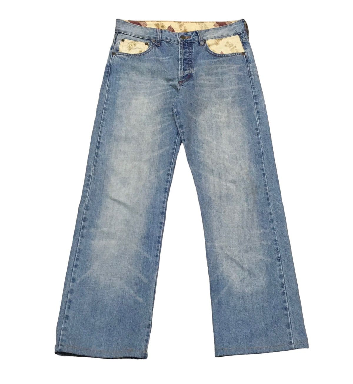 Japanese Brand × Vintage Rare Design Vintage Japanese Brand Sukajan Jeans 1990s Size US 32 / EU 48 - 2 Thumbnail