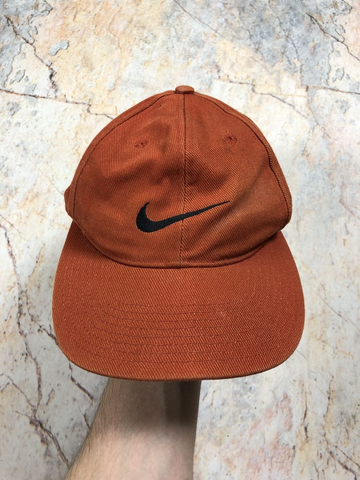 Nike × Vintage Nike vintage orange big logo hat cap Size ONE SIZE - 1 Thumbnail