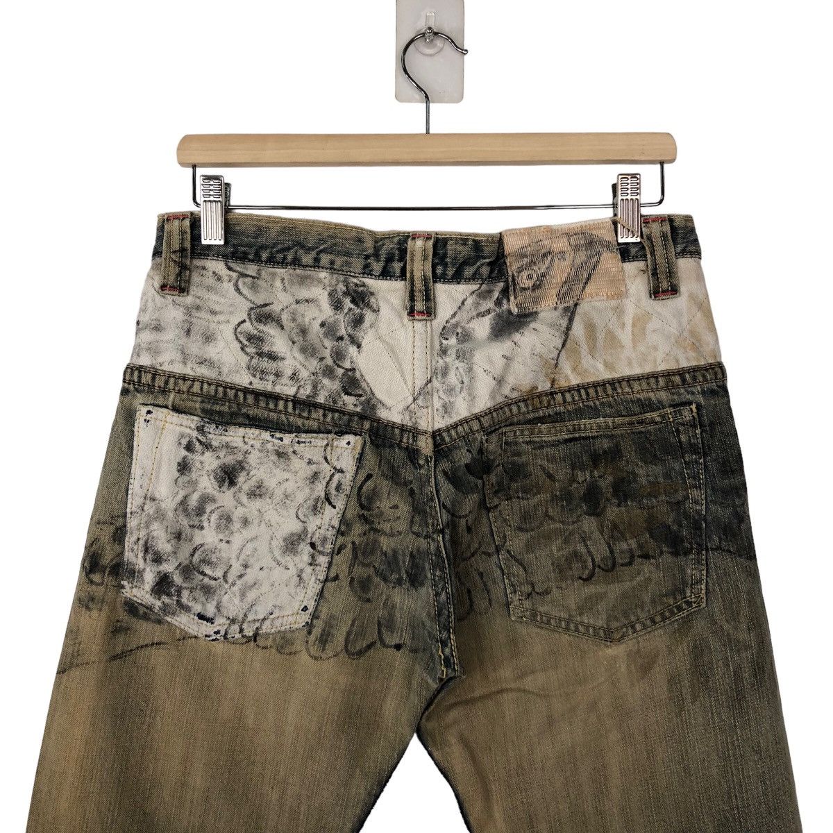 Japanese Brand VINTAGE DENIM JEANS SUKAJAN DESIGN BIG LOGO PUNK STYLE Size US 32 / EU 48 - 7 Thumbnail