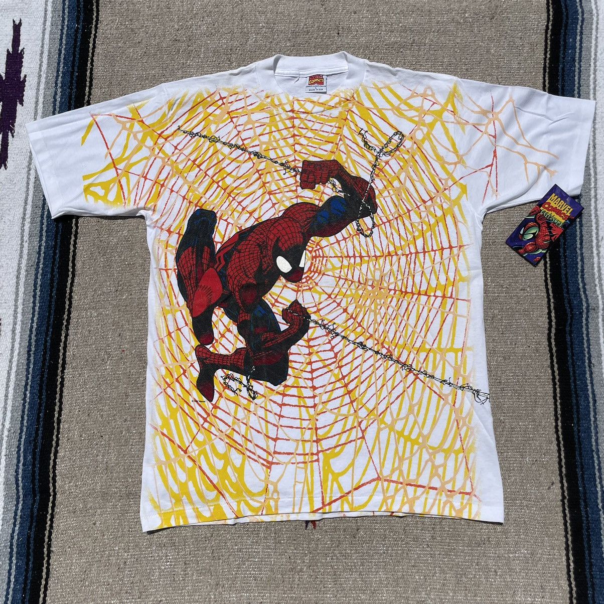 Marvel Comics × Vintage 90s Marvel Spider-Man AOP Tee Shirt  display picture 1