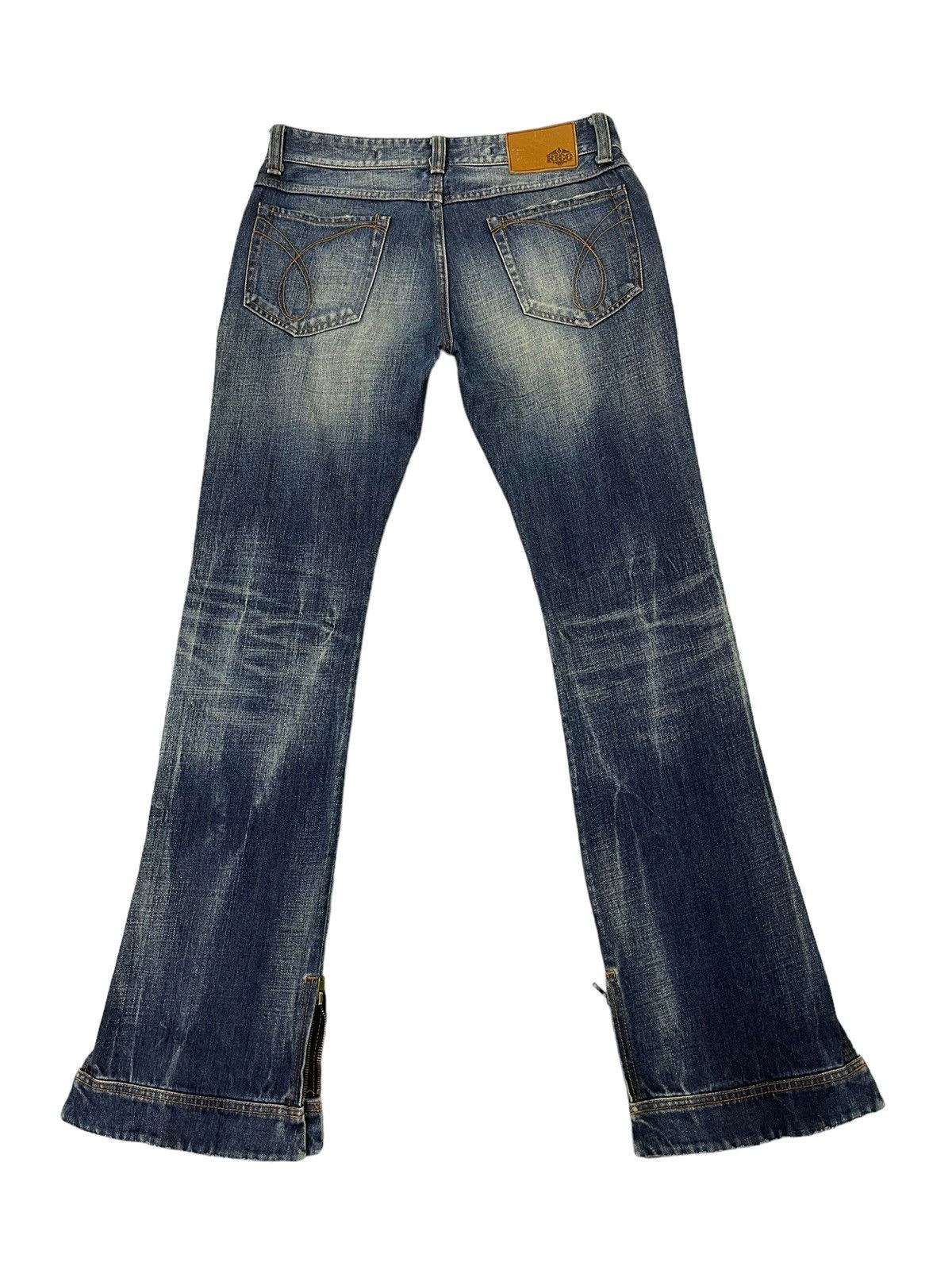 Japanese Brand Flare Jeans Rico Japan Distress Faded Low Rise Boot Cut 6🟦1 Size US 30 / EU 46 - 11 Thumbnail