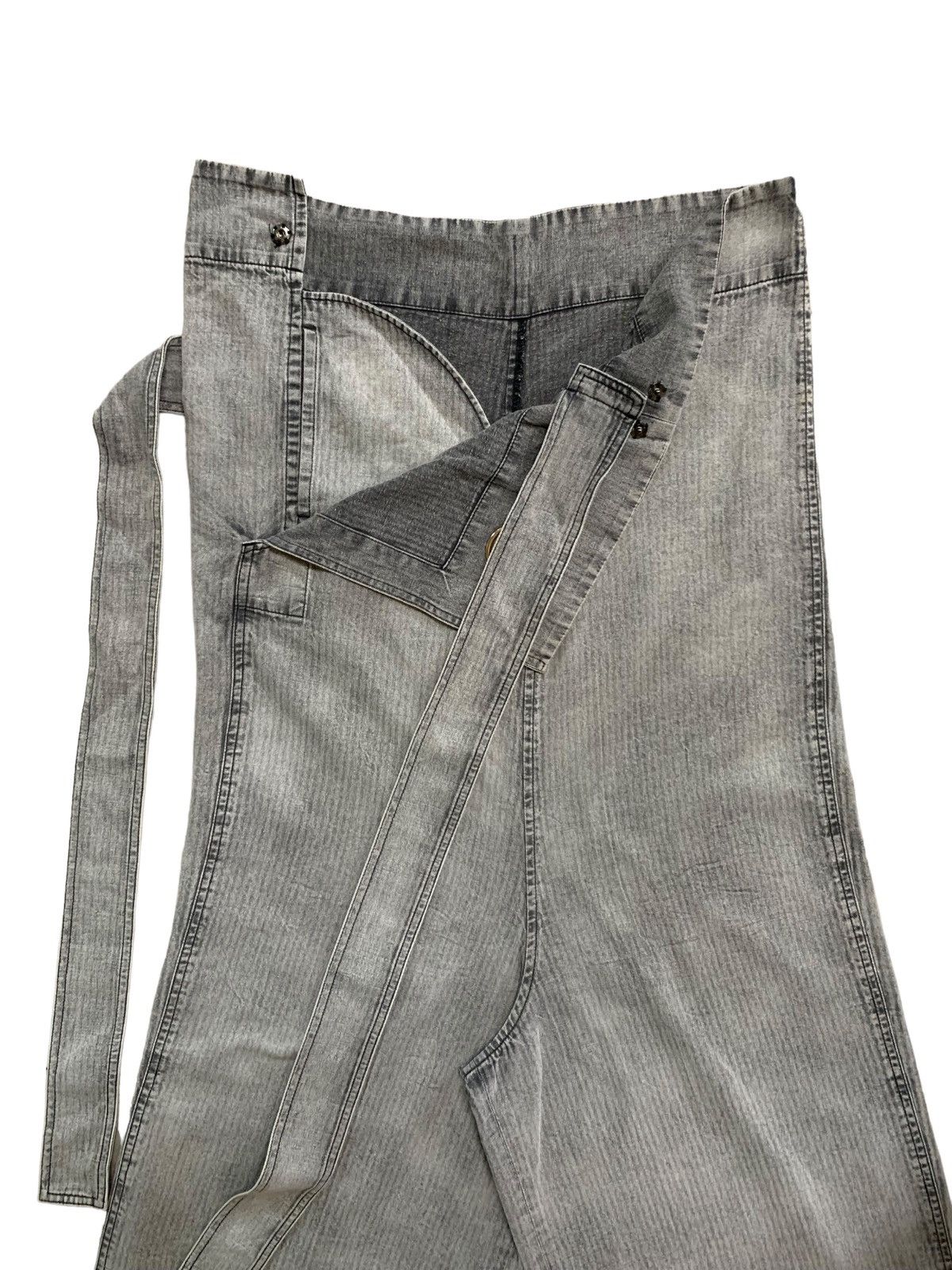 Y's × Y's for Men × Yohji Yamamoto Yohji Yamamoto Y’s Sulfur Herringbone Bleach Ribbon Pants Size US 28 / EU 44 - 5 Thumbnail