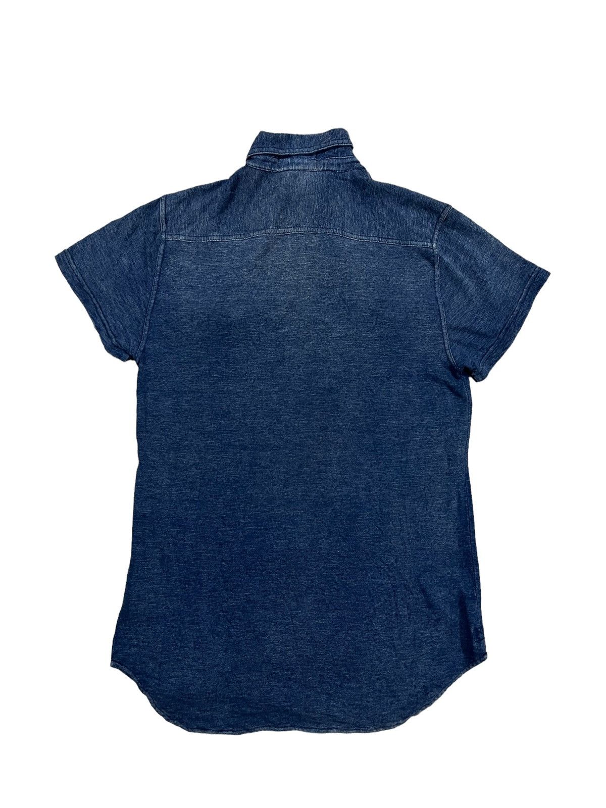 RRL Ralph Lauren RARE🔥RRL Indigo Dyed Two Pockets Twill Cotton Polo Shirt Size US S / EU 44-46 / 1 - 5 Thumbnail
