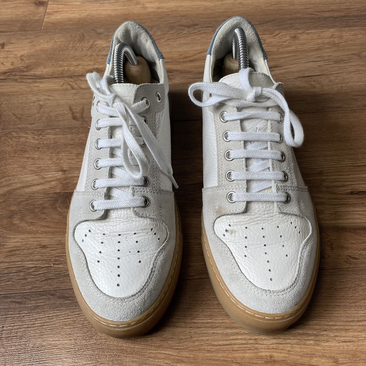 AMI × Designer × Other Ami White-Blue Leather Low Top Sneakers Portugal Designer Size US 9 / EU 42 - 6 Thumbnail