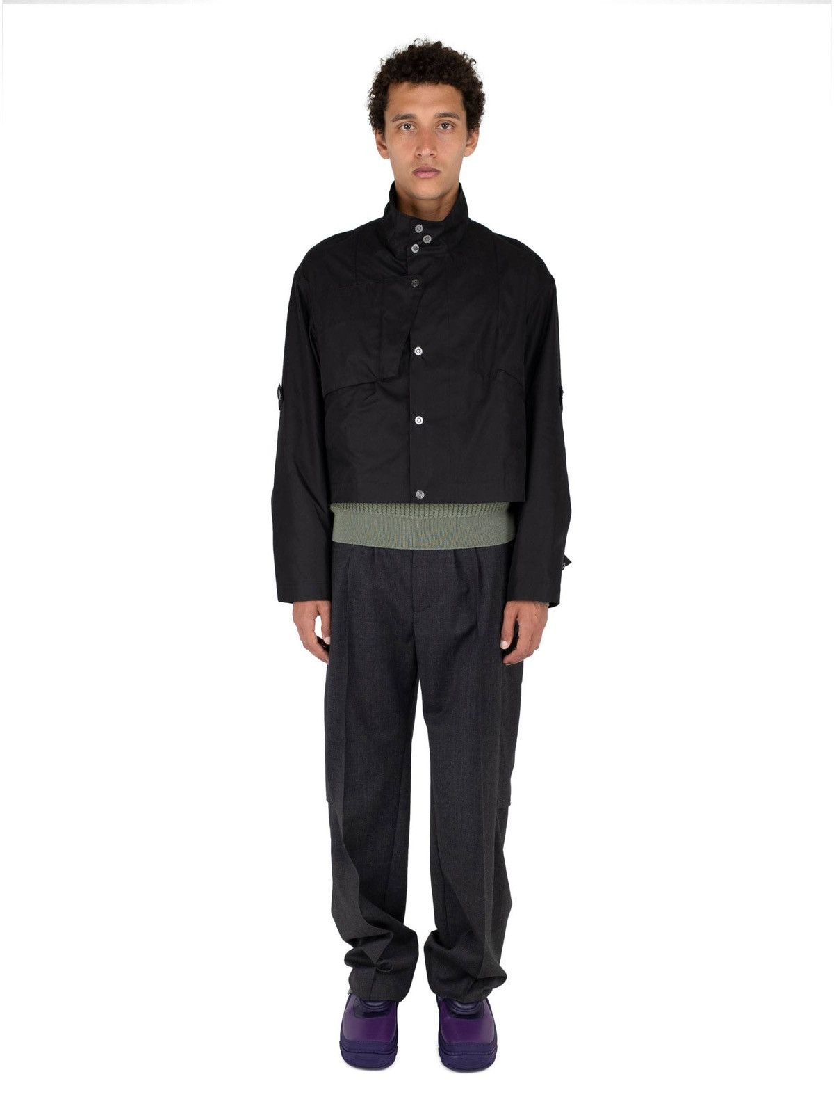 Kiko Kostadinov Meno cropped jacket black | Grailed