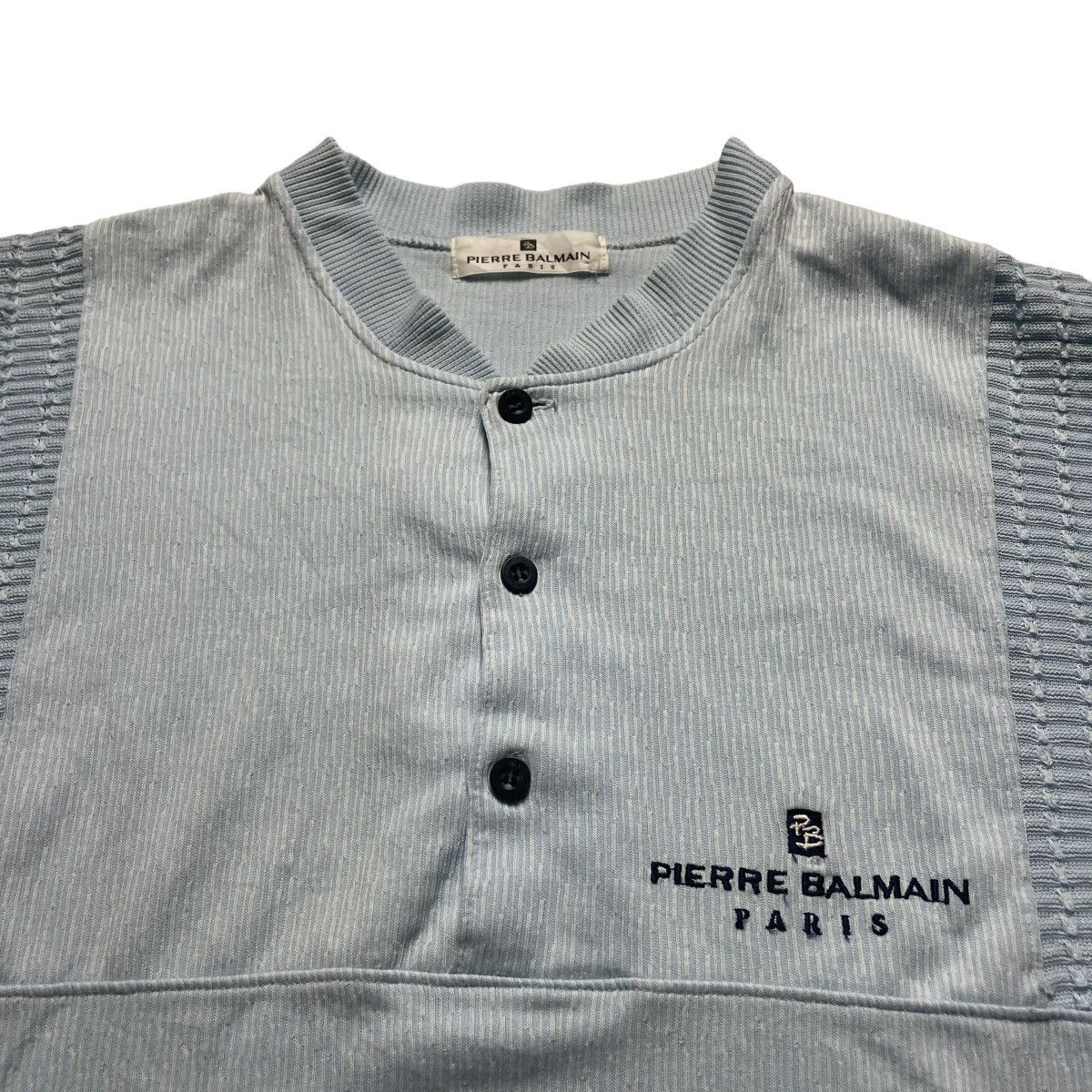 Pierre Balmain Pierre Balmain Paris Embroidered Spell Out Tshirt Size US L / EU 52-54 / 3 - 5 Thumbnail