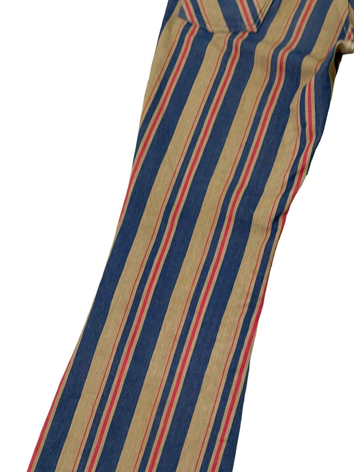 Japanese Brand Flare Jeans Vtg 70/80s Power Striped Bell Bottom 6🟦0 Size US 31 - 15 Thumbnail