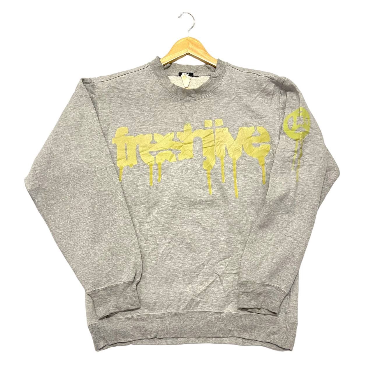 image of Vintage 90's Freshjive Skatebrand Graffiti Sweatshirt in Grey, Men's (Size Medium)