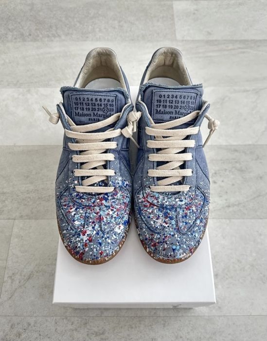 Maison Margiela BLUE PAINT SPLATTER MARGIELA RELICAS | Grailed