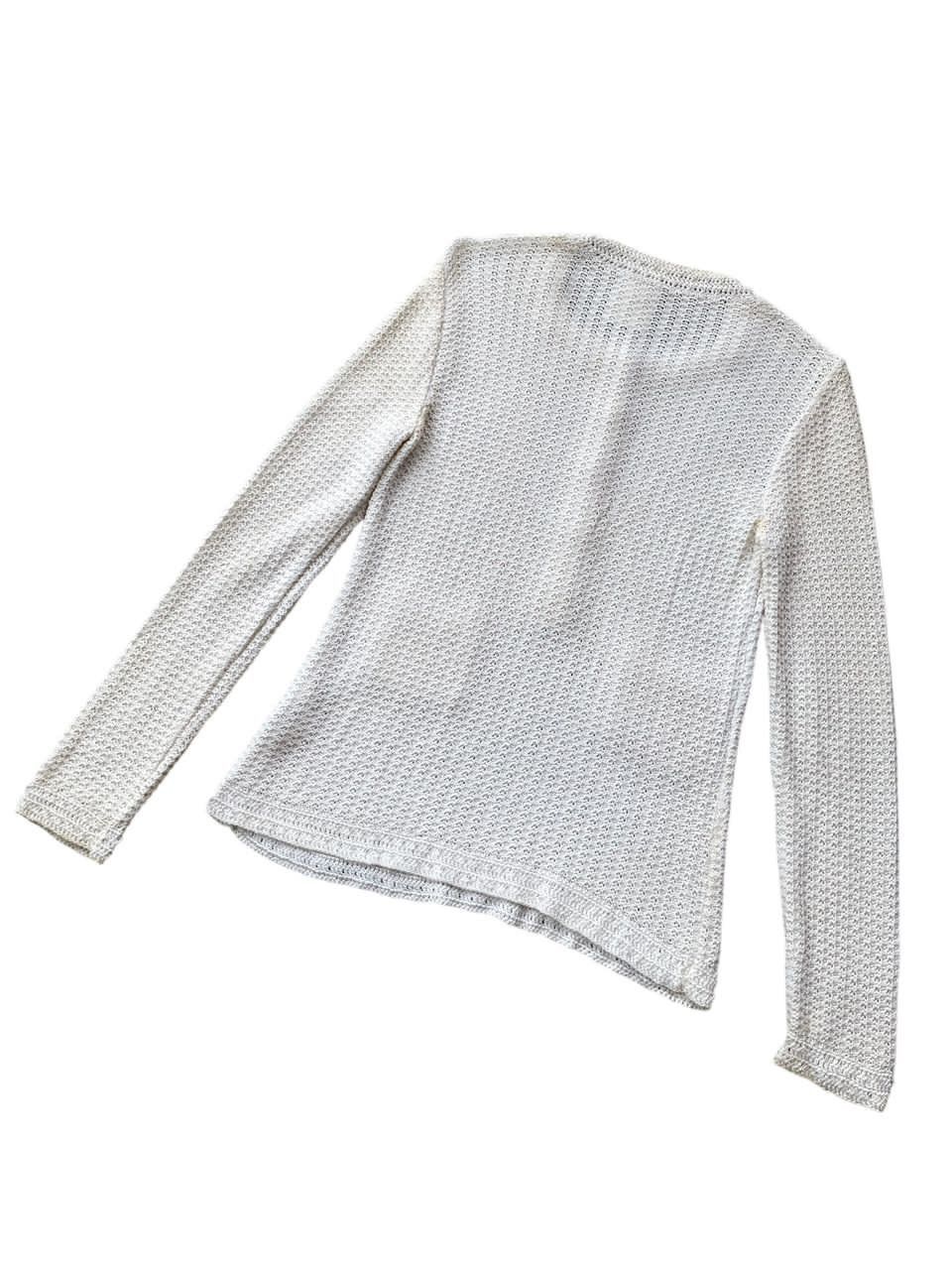Chanel 2002 Chanel Crochet Henley Sweater Size S / US 4 / IT 40 - 5 Thumbnail