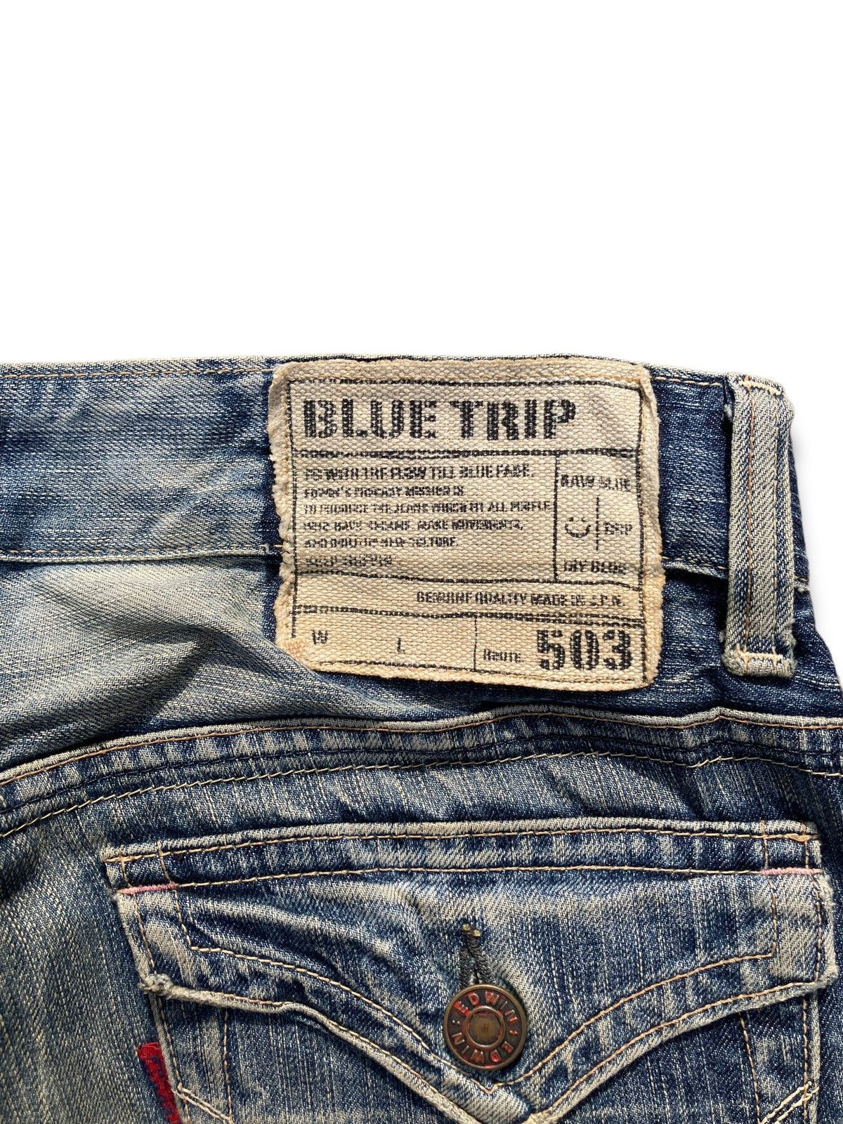 Edwin Vintage Y2K Edwin 503 Cowboy Kaihara Denim Size US 30 / EU 46 - 14 Thumbnail