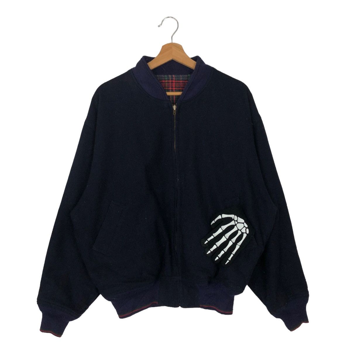 Japanese Brand VINTAGE REVERSIBLE WOOL BOMBER JACKET OTEFFE ISSEY MIYAKE Size US M / EU 48-50 / 2 - 1 Thumbnail