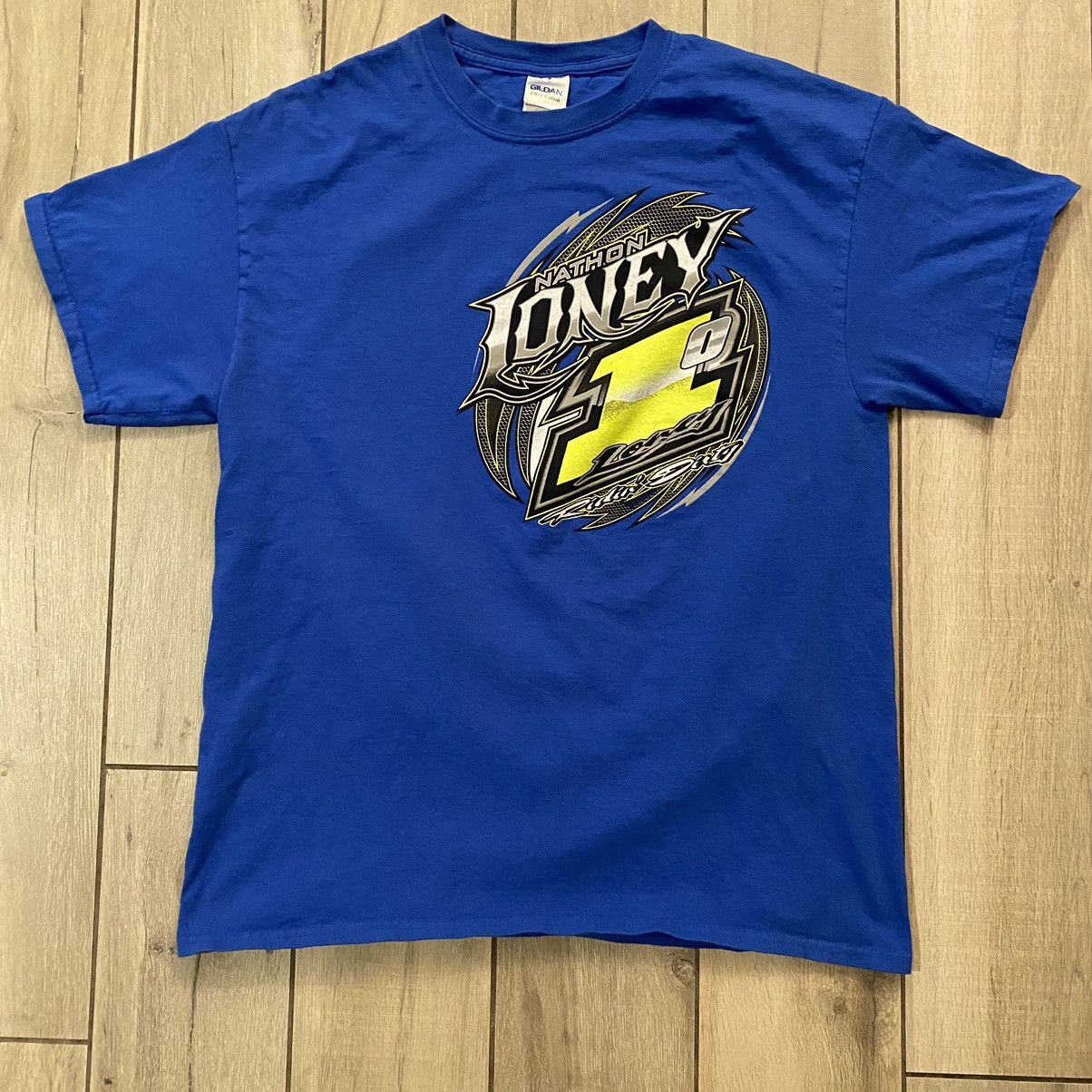NASCAR × Nike Vintage Y2K Blue Nascar AOP Racing Graphic Tee L Size US L / EU 52-54 / 3 - 4 Thumbnail