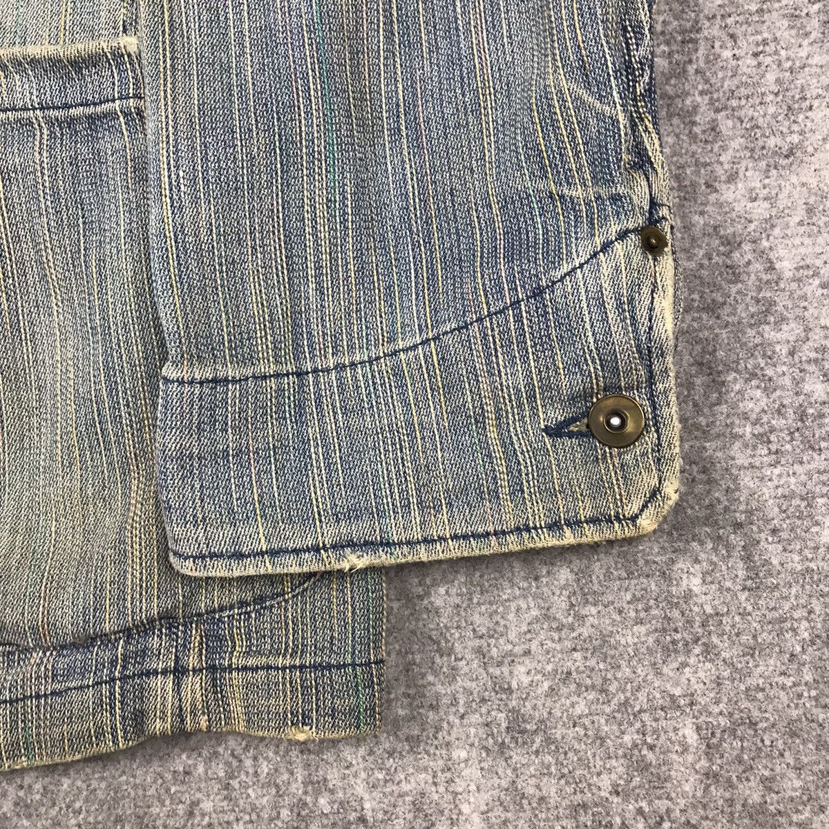 Blue Blue Japan × Japanese Brand DENIM JAPANESE BUTTON UP JACKET Size US L / EU 52-54 / 3 - 3 Thumbnail