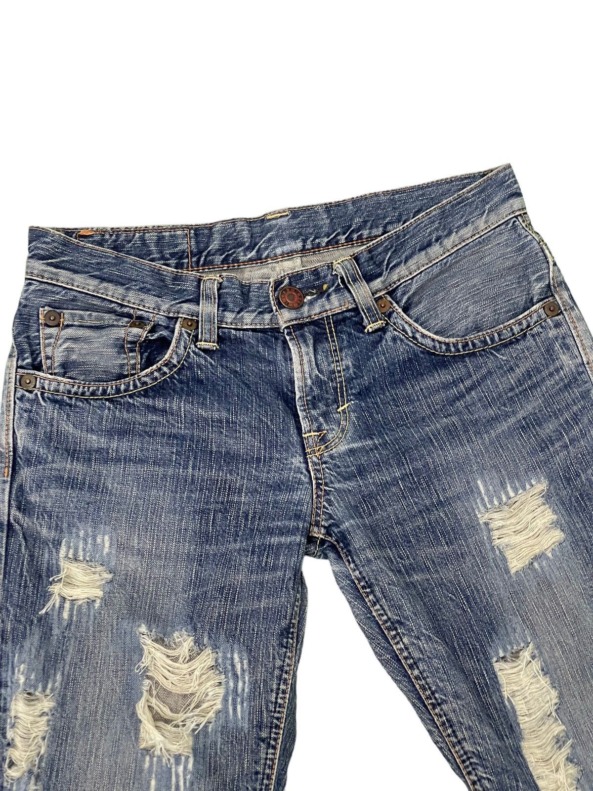 Edwin Flare Jeans Edwin Japan Distress Low Rise Boot Cut 6🟦1 Size US 31 - 10 Thumbnail