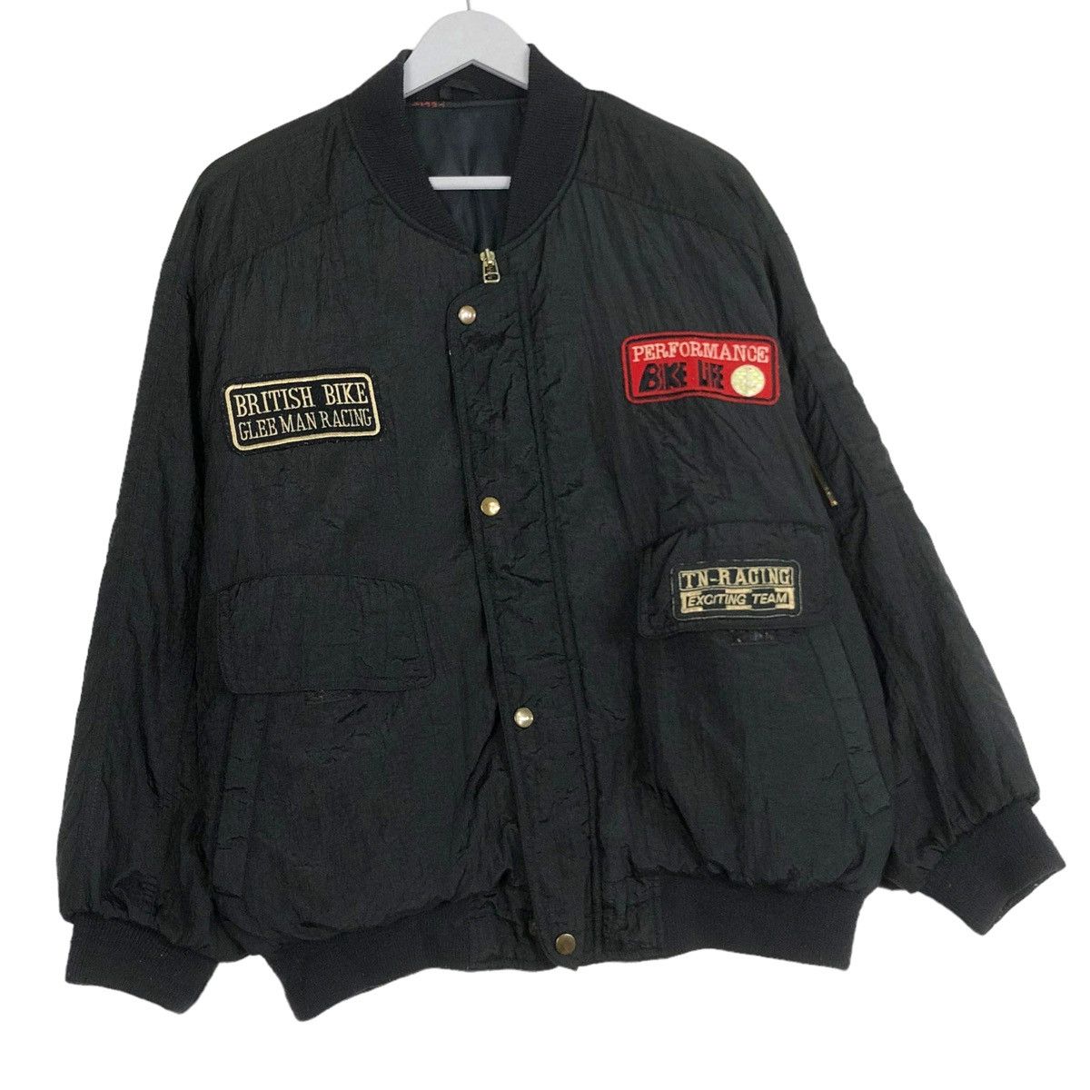 Japanese Brand 💥80s BRITISH BIKE GLEE MAN RACING BOMBER JACKET Size US M / EU 48-50 / 2 - 3 Thumbnail