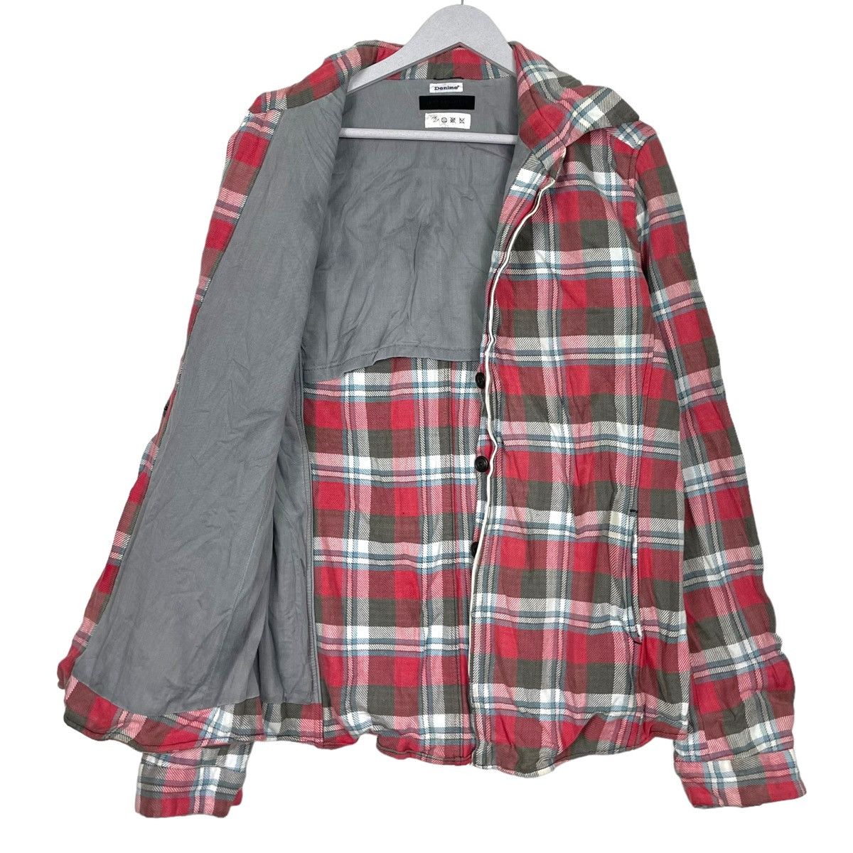 Denime × Japanese Brand × junhashimoto 💥DENIME JUNHASHIMOTO SHADOW CHECK BUTTON SHIRT Size US L / EU 52-54 / 3 - 7 Thumbnail