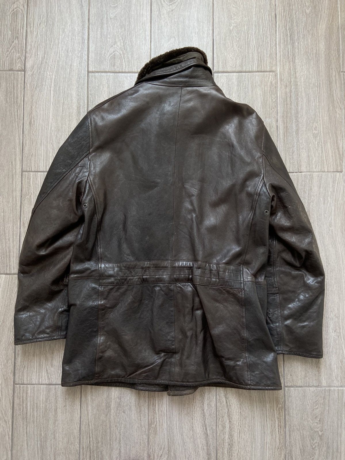 Strellson Strellson Swiss Cross Edition Leather Jacket Casual Parka Size US L / EU 52-54 / 3 - 15 Thumbnail