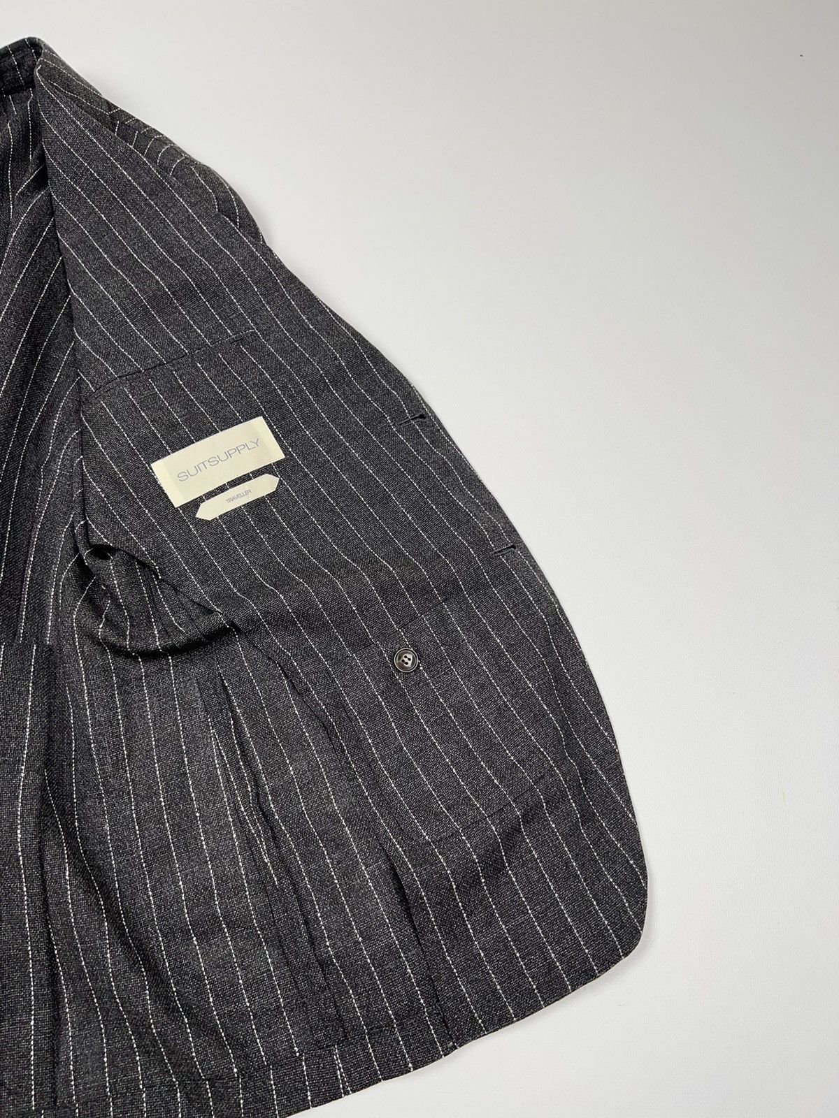 Suitsupply Suitsupply Striped Wool Havana Patch Traveler Blazer Jacket Size 40R - 15 Thumbnail