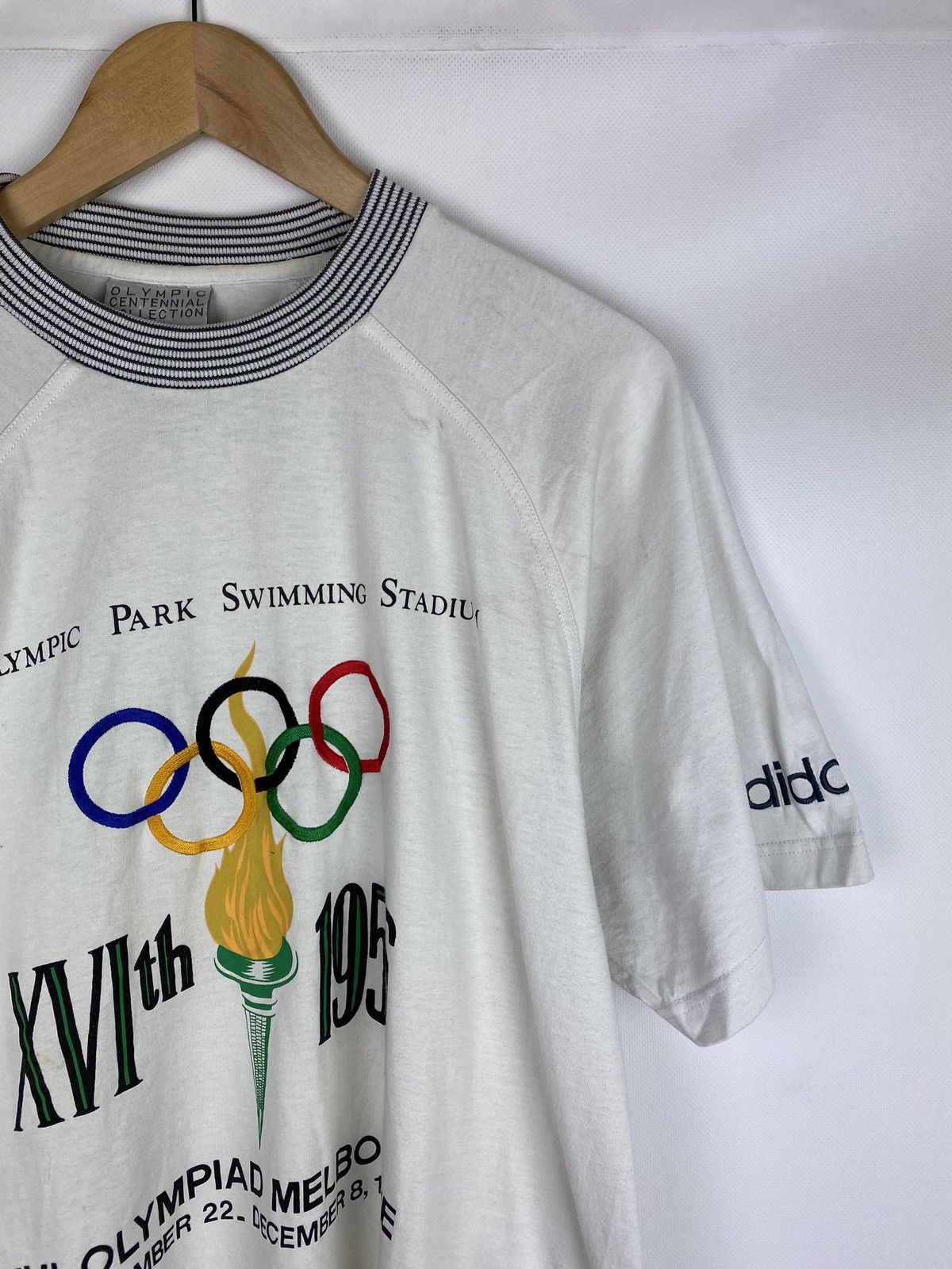 Adidas Rare VTG Adidas XVI Olympic Games 1956 men’s t shirt size M Size US M / EU 48-50 / 2 - 5 Thumbnail
