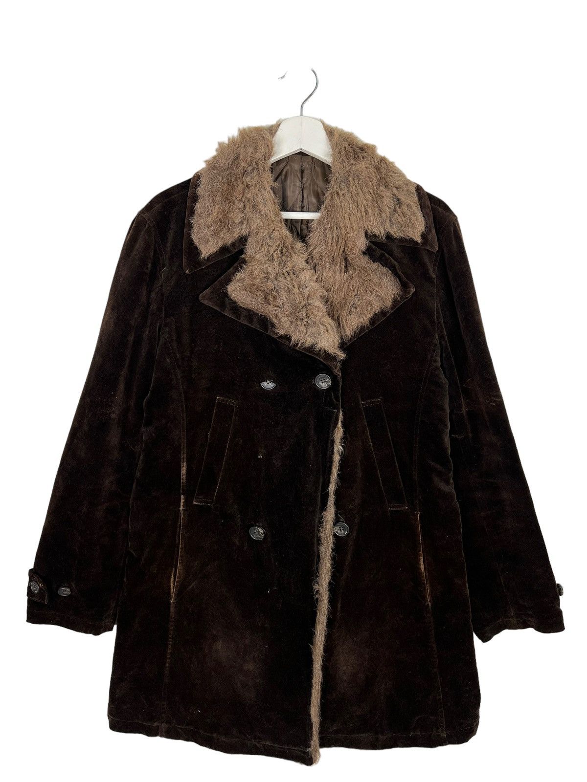 Tornado Mart 🔥 TORNADO MART FAUX FUR TRIM VELVET COAT JACKET Size US M / EU 48-50 / 2 - 5 Thumbnail