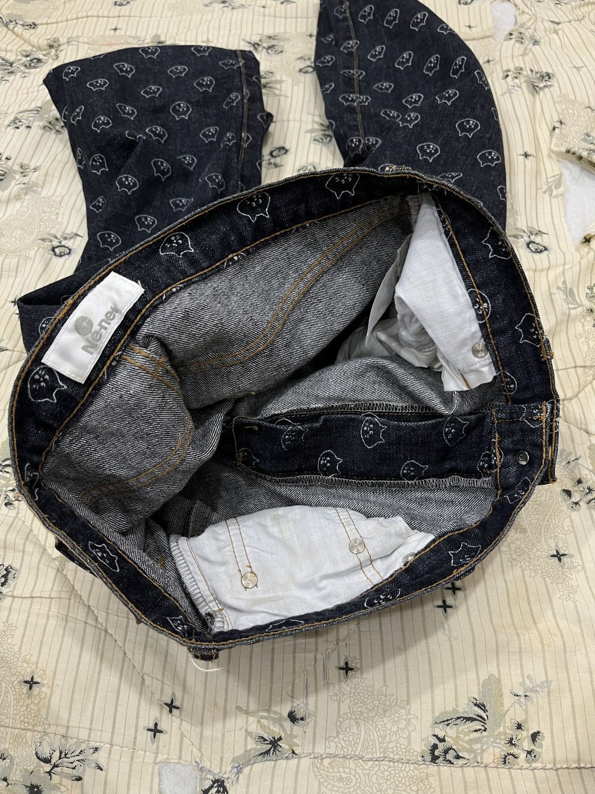 Issey Miyake (Rrrr). RARE NE-NET ISSEY MIYAKE FULLPRINT CAT LOGO Size US 33 - 12 Thumbnail
