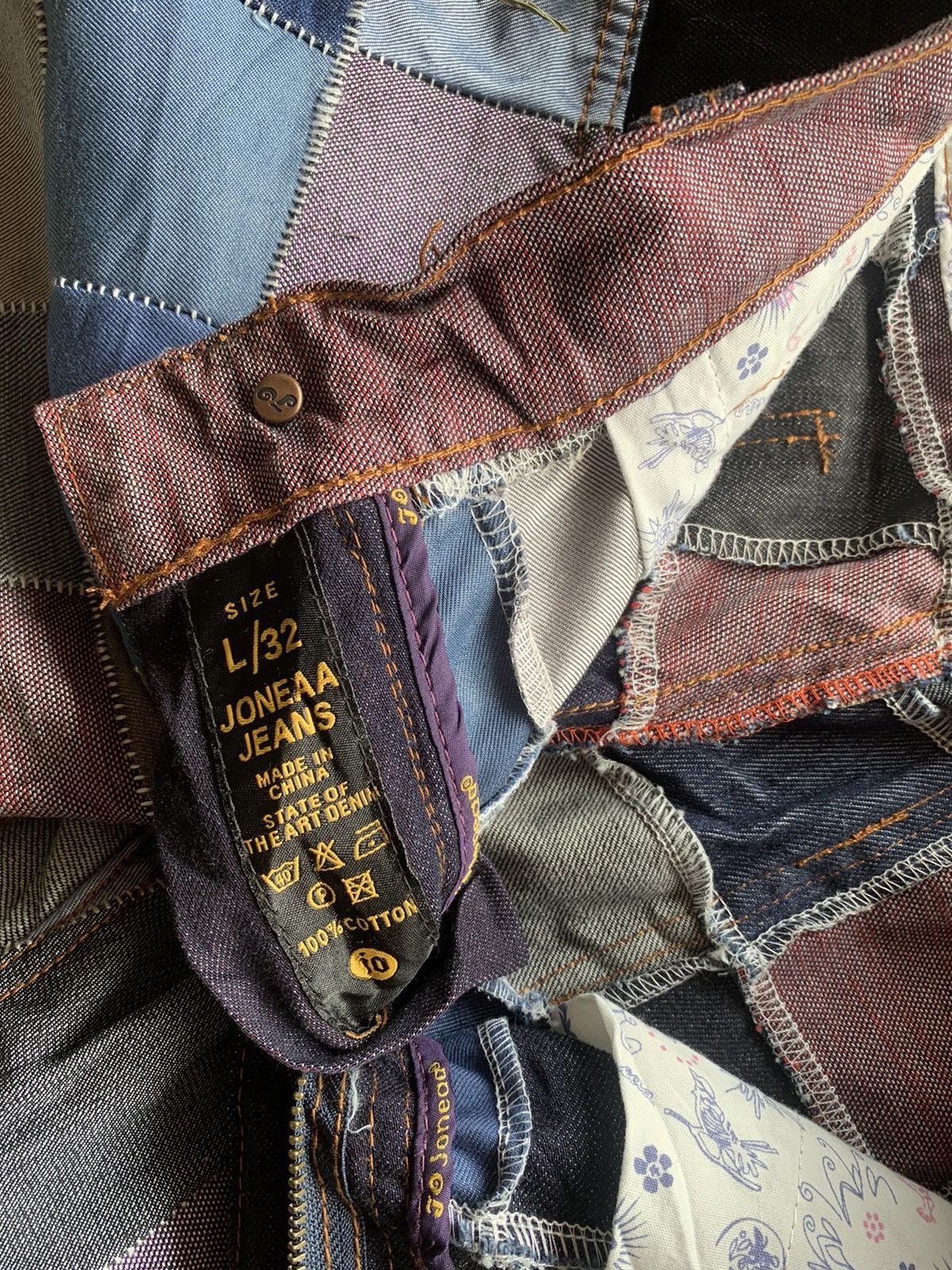 Beauty Beast × Japanese Brand Rare🔥joneaa patchwork jeans Size US 32 / EU 48 - 8 Thumbnail